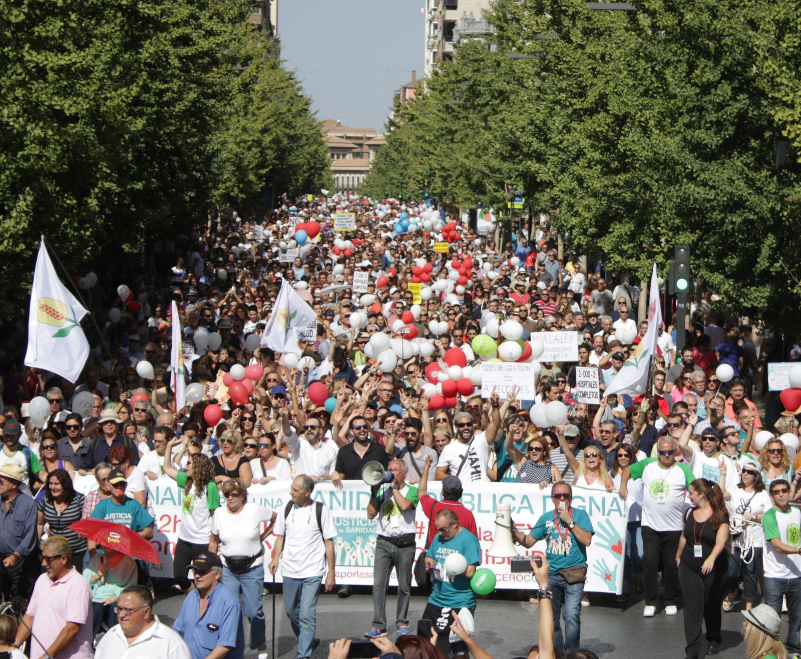 La presión ciudadana por los dos hospitales llena de nuevo las calles
