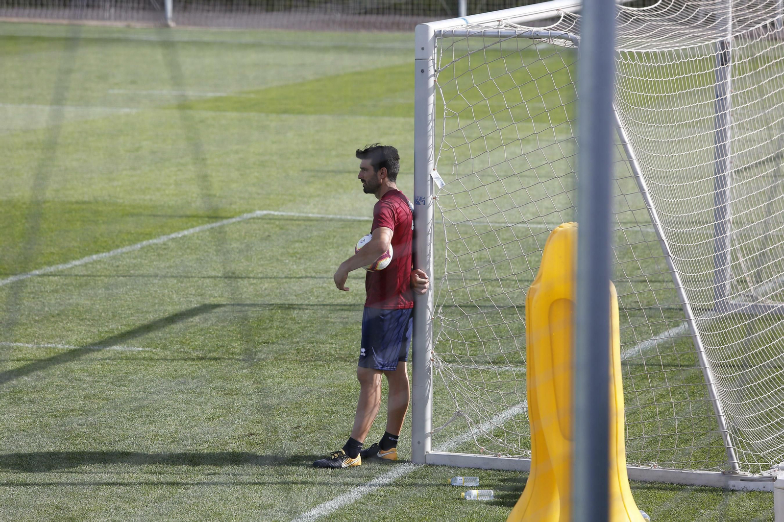 Lucena, en un entrenamiento en la ciudad deportiva