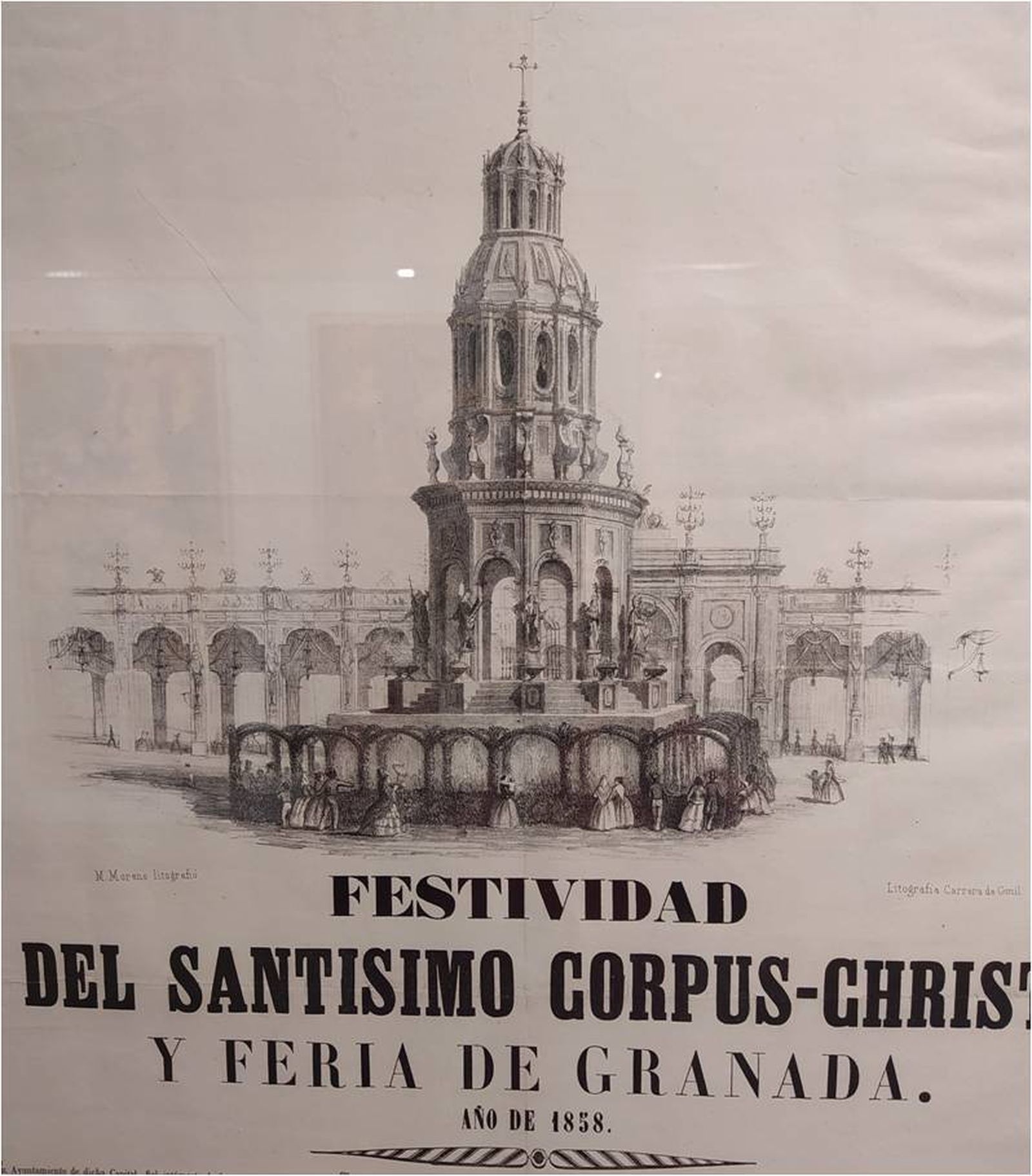 1858. Adornos en la Plaza de Bib-Rambla.