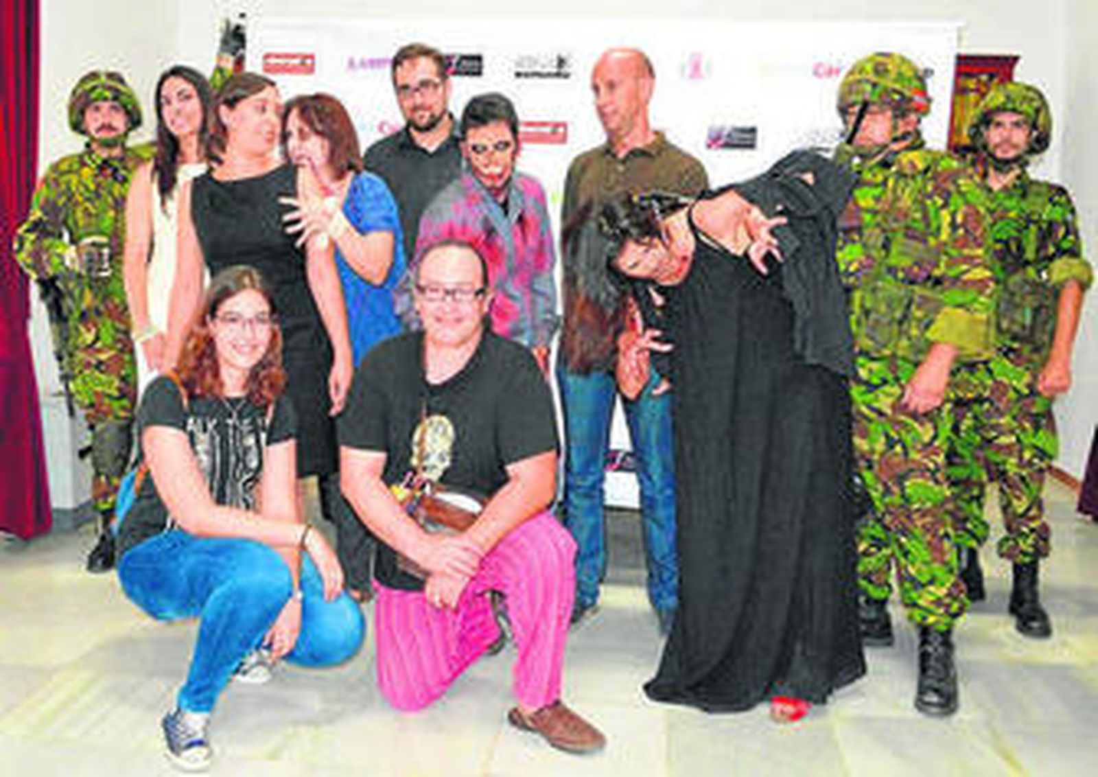 Algunos de los protagonistas de los zombis en Osuna.
