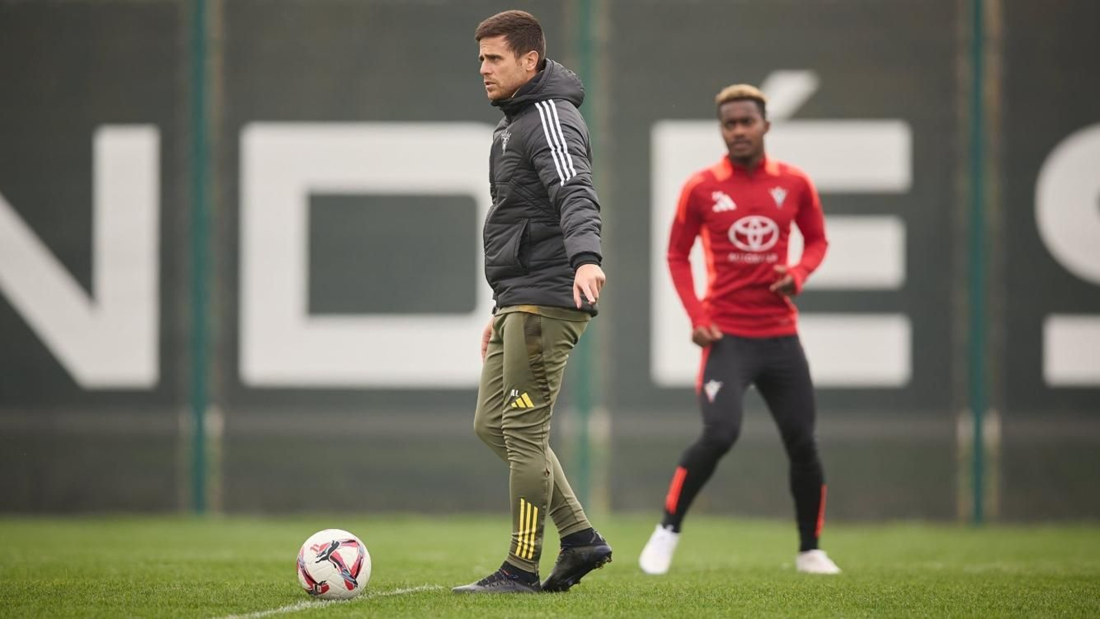 Alessio Lisci, en una de las sesiones del equipo jabato este curso.