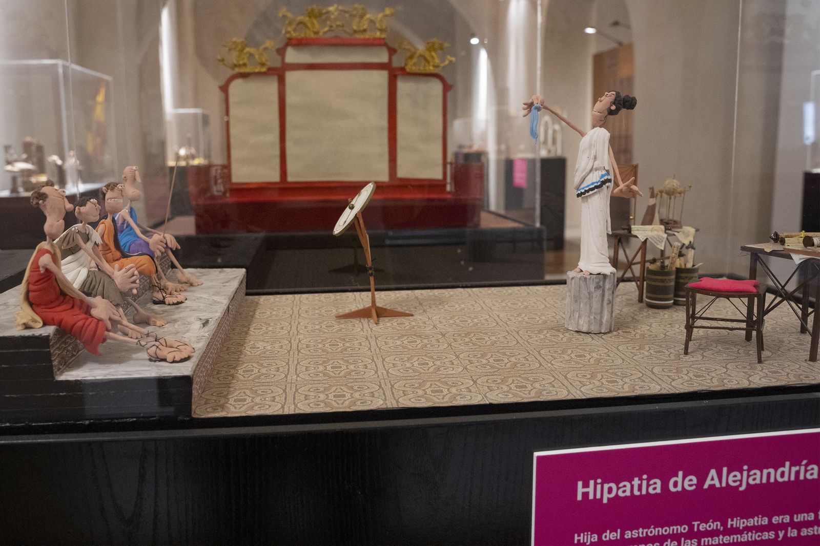 Uno de los dioramas de la muestra de plastilina del Castillo de San Romualdo.