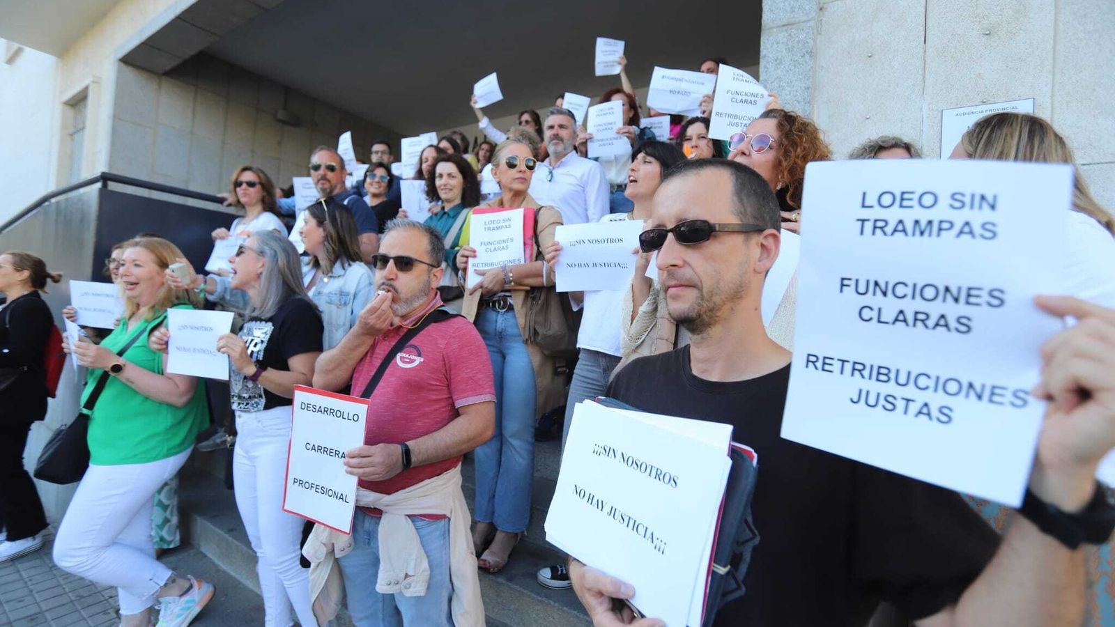Protesta de los funcionarios de Justicia de Huelva