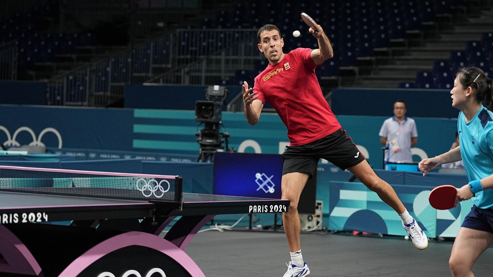 Álvaro Robles entrenando en los días previos a su debut oficial en los Juegos Olímpicos.