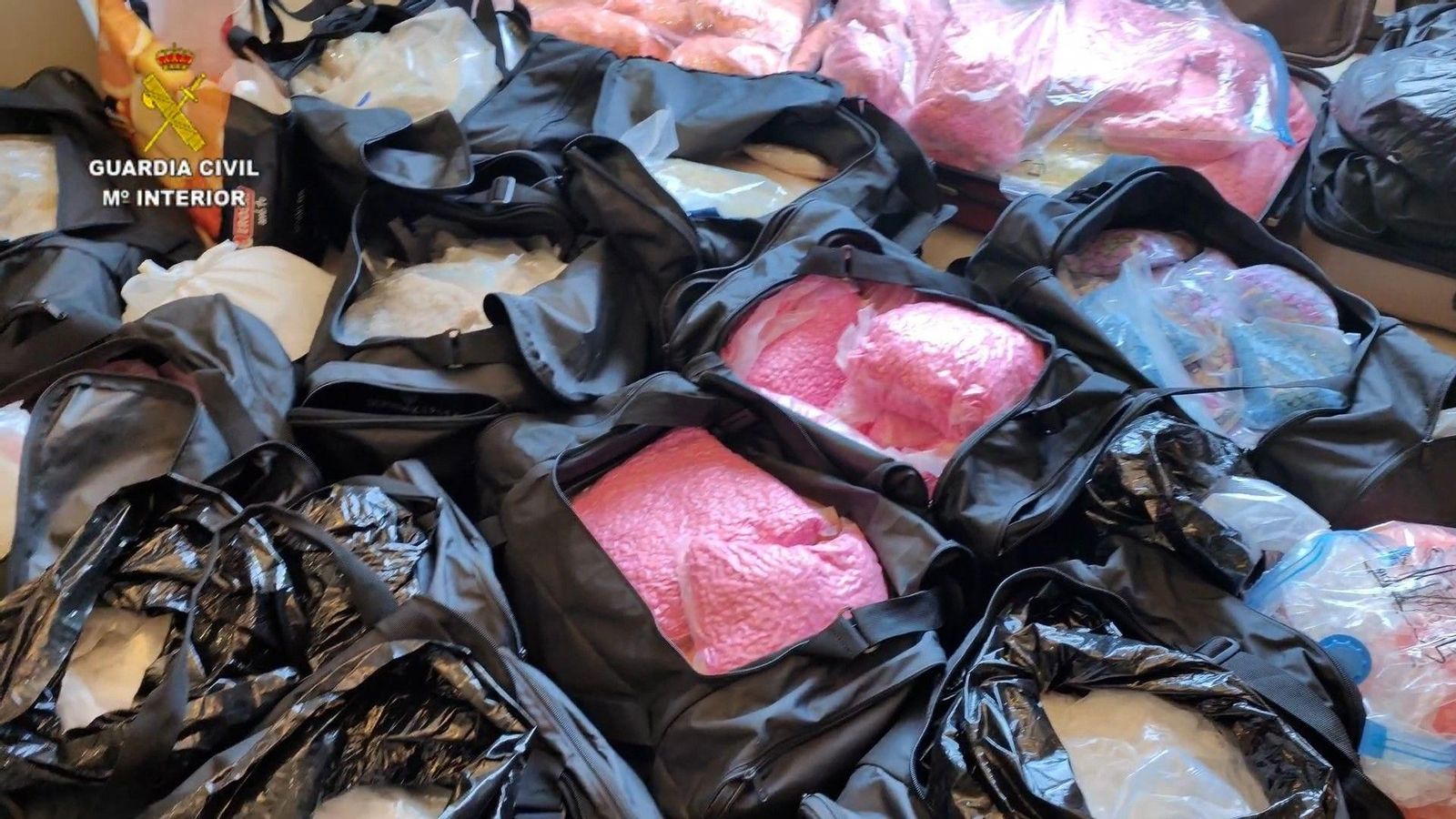 Alijo de tusi o cocaína rosa, en una imagen de archivo.