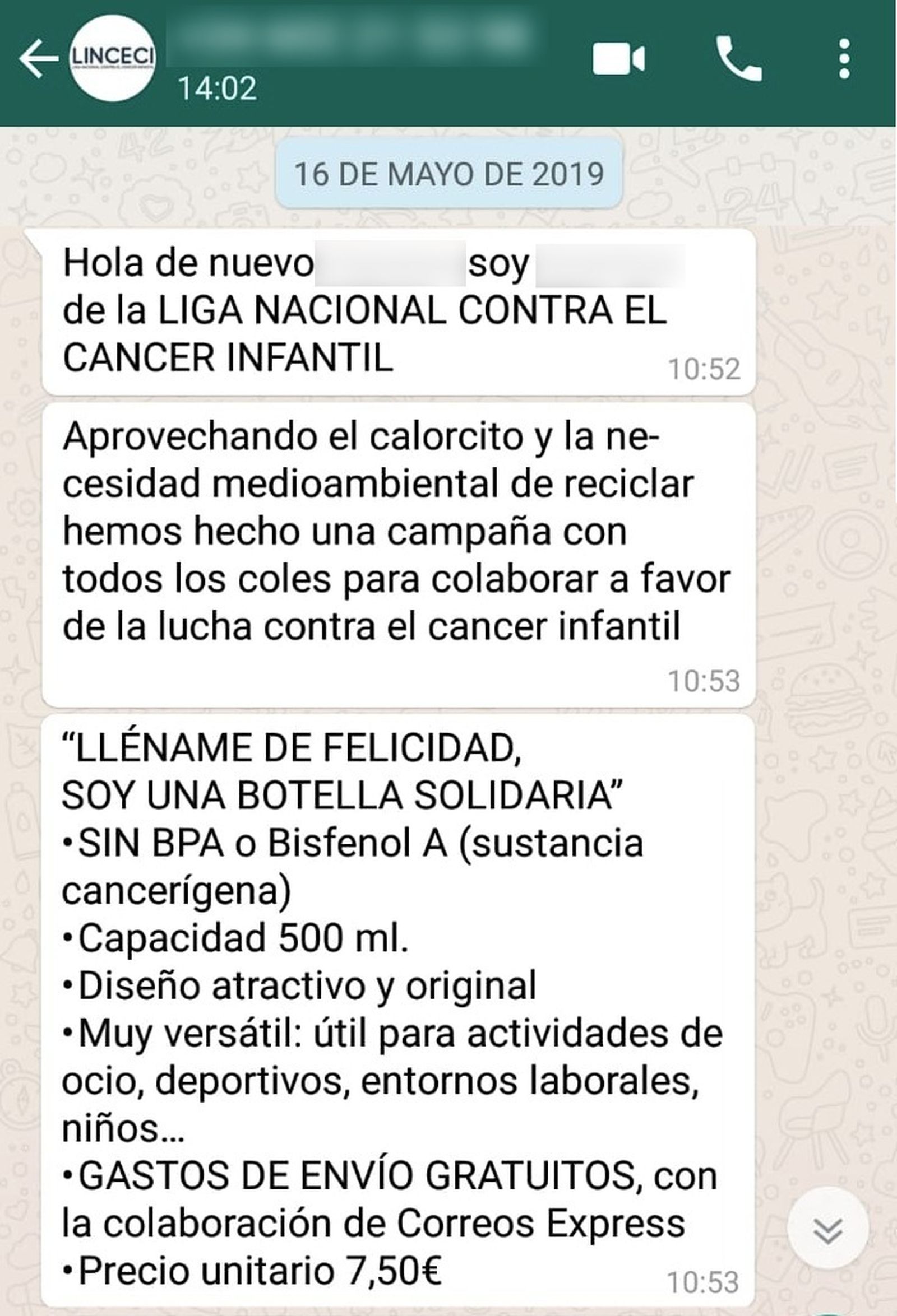 Uno de los mensajes de la asociación a los representantes de las Ampas.