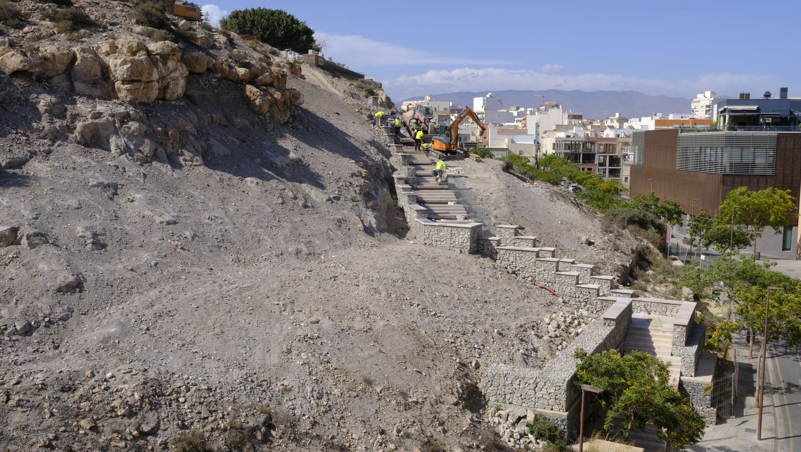 Imágenes del avance de las obras en la zona del Cerro de San Cristobal