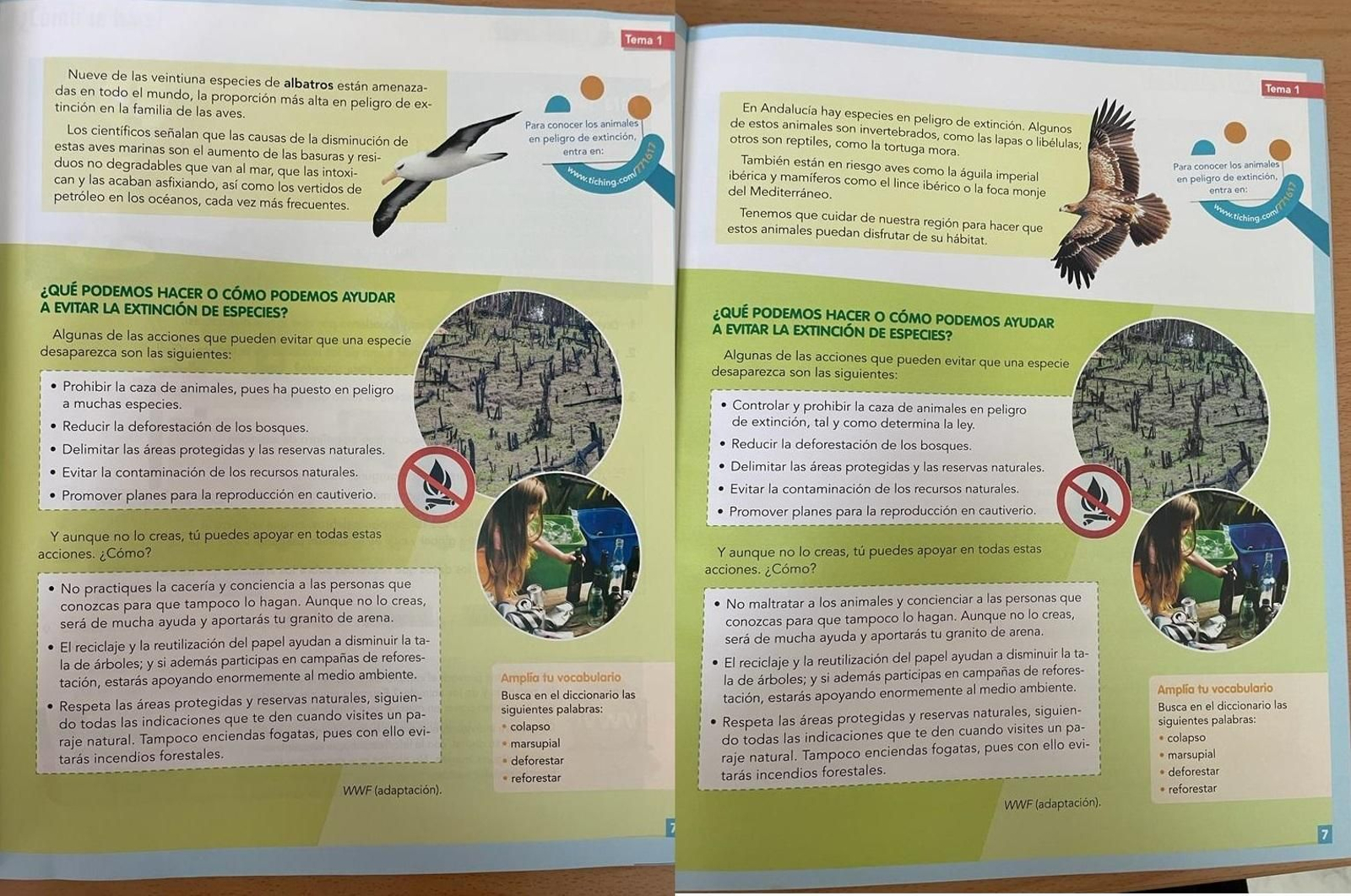 Las dos versiones del libro de la polémica sobre la caza, la inicial y la corregida.