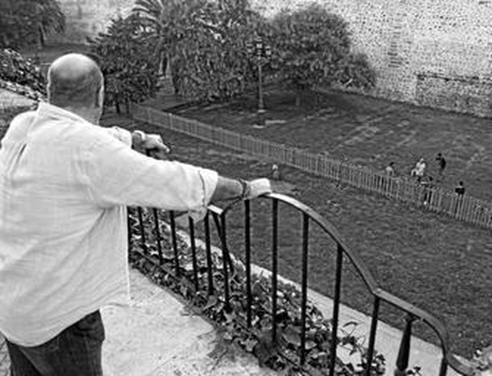 El parque canino ubicado junto a la muralla de la Puerta de Tierra, Monumento Nacional.