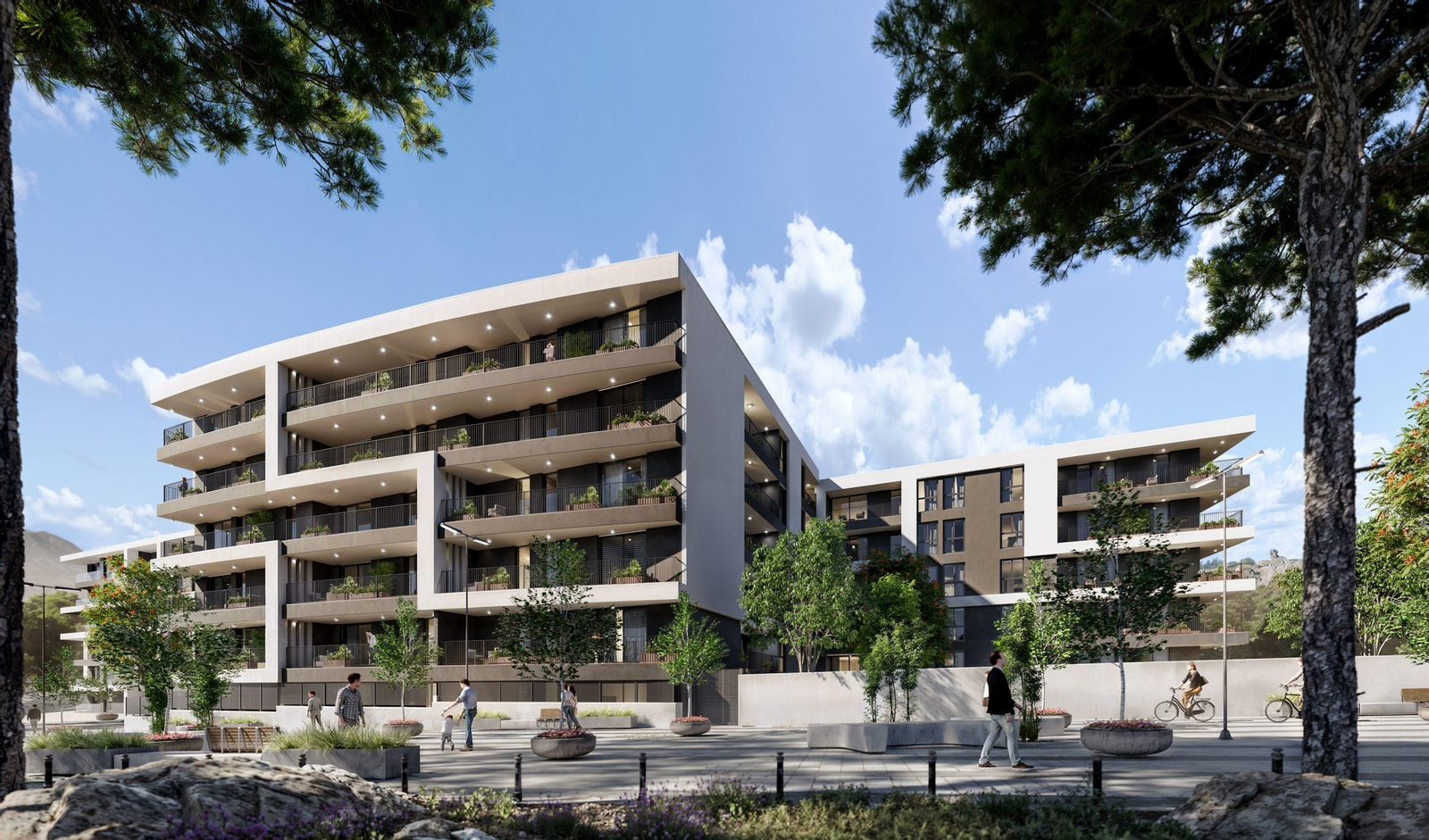 Recreación del proyecto Distrito Universidad, que está construyendo la compañía en Málaga capital.