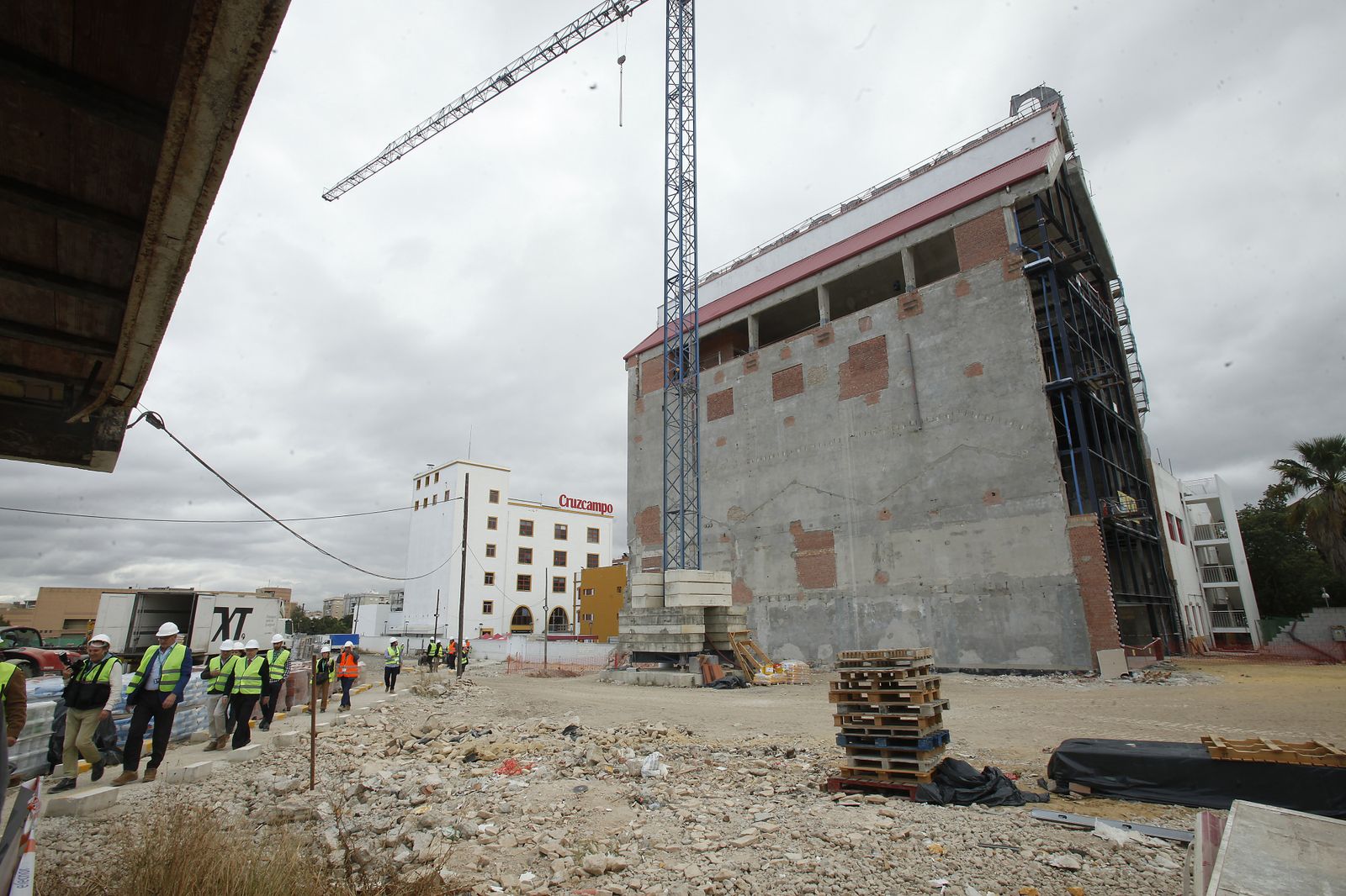 Obras en la "nueva" fábrica de Cruzcampo