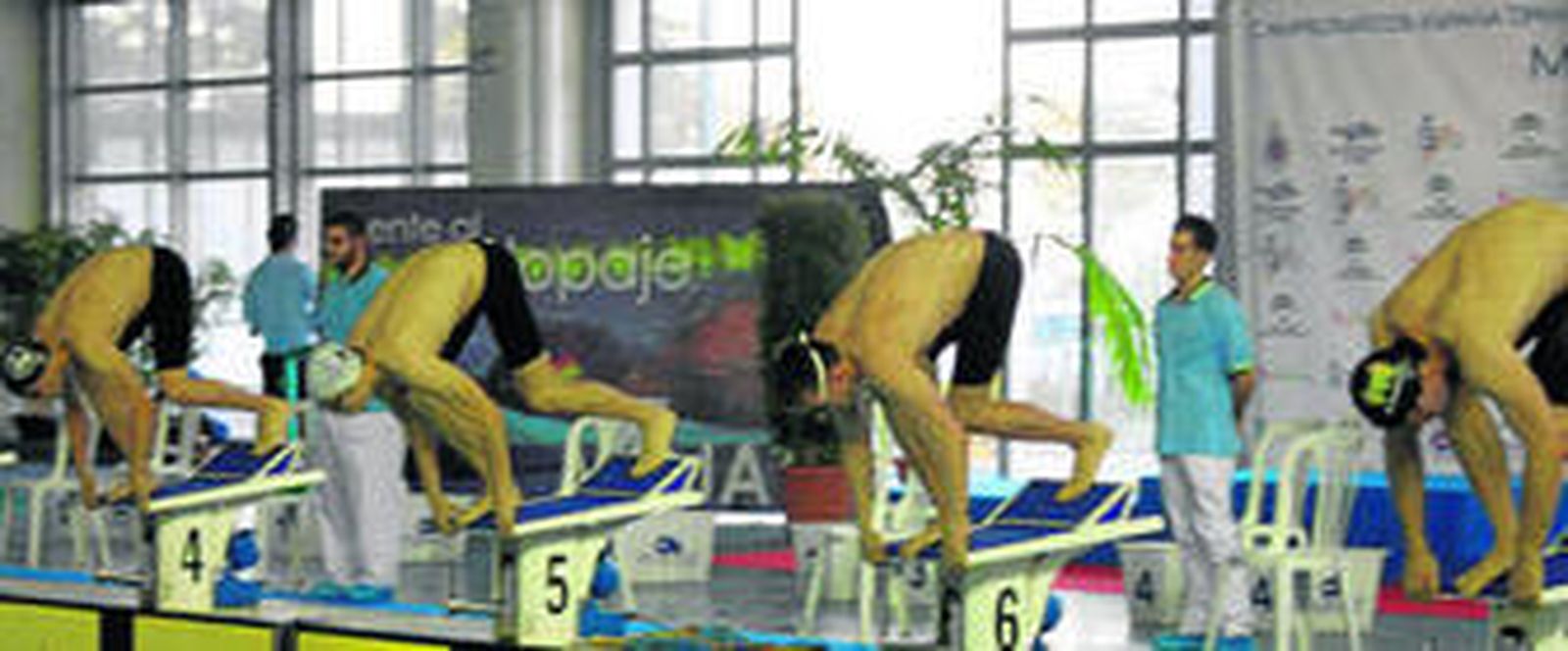 Salida de los 50 metros libres masculinos.