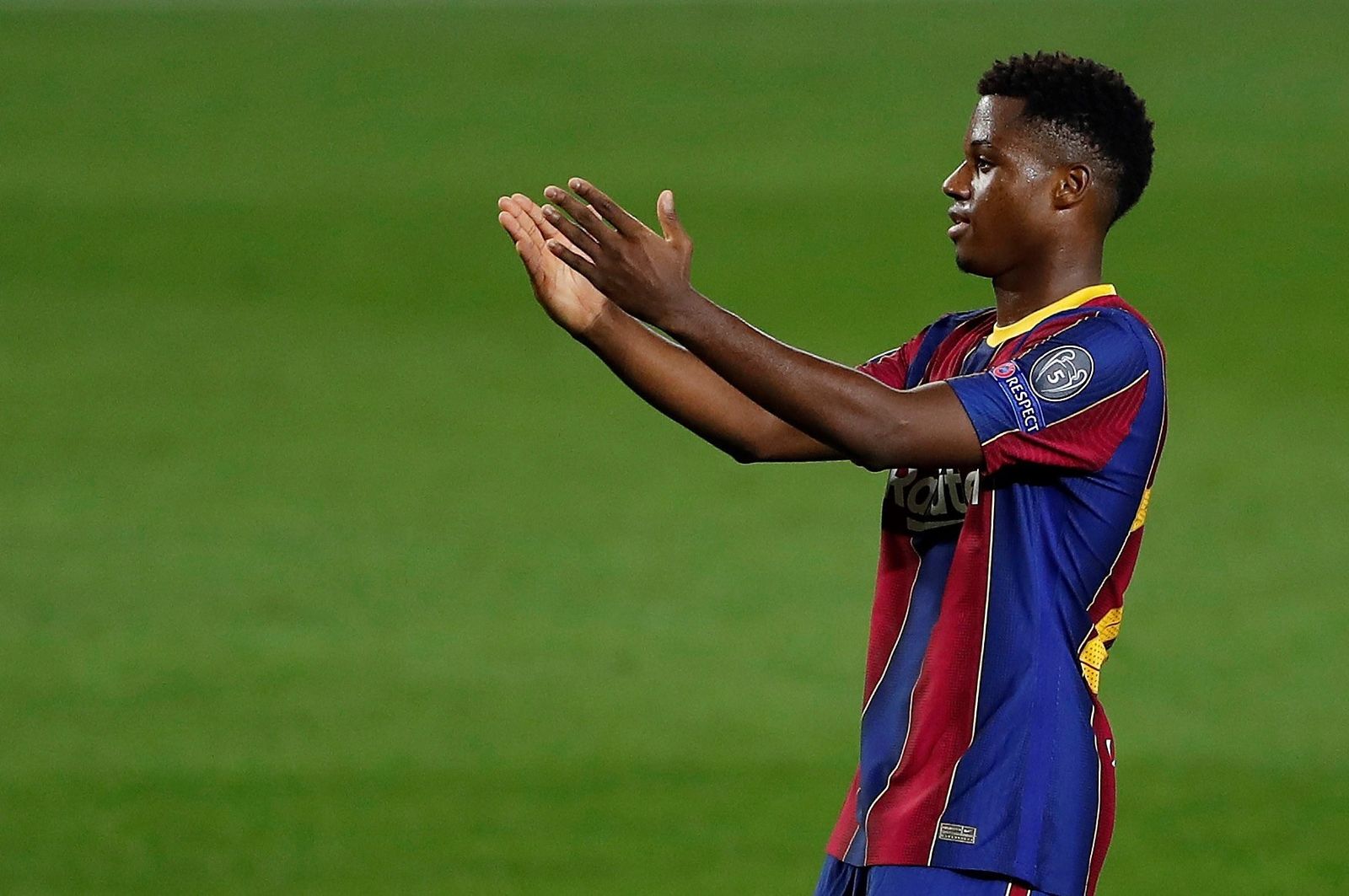 Ansu Fati en un momento de un partido.