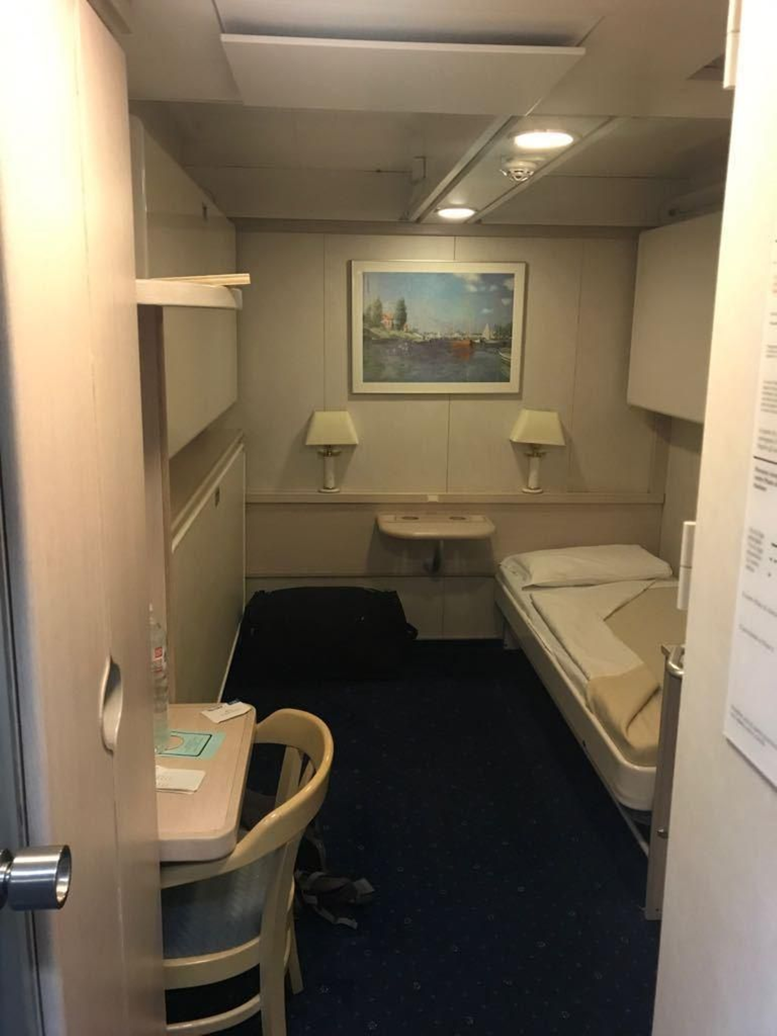 Los camarotes, al inicio de la estancia