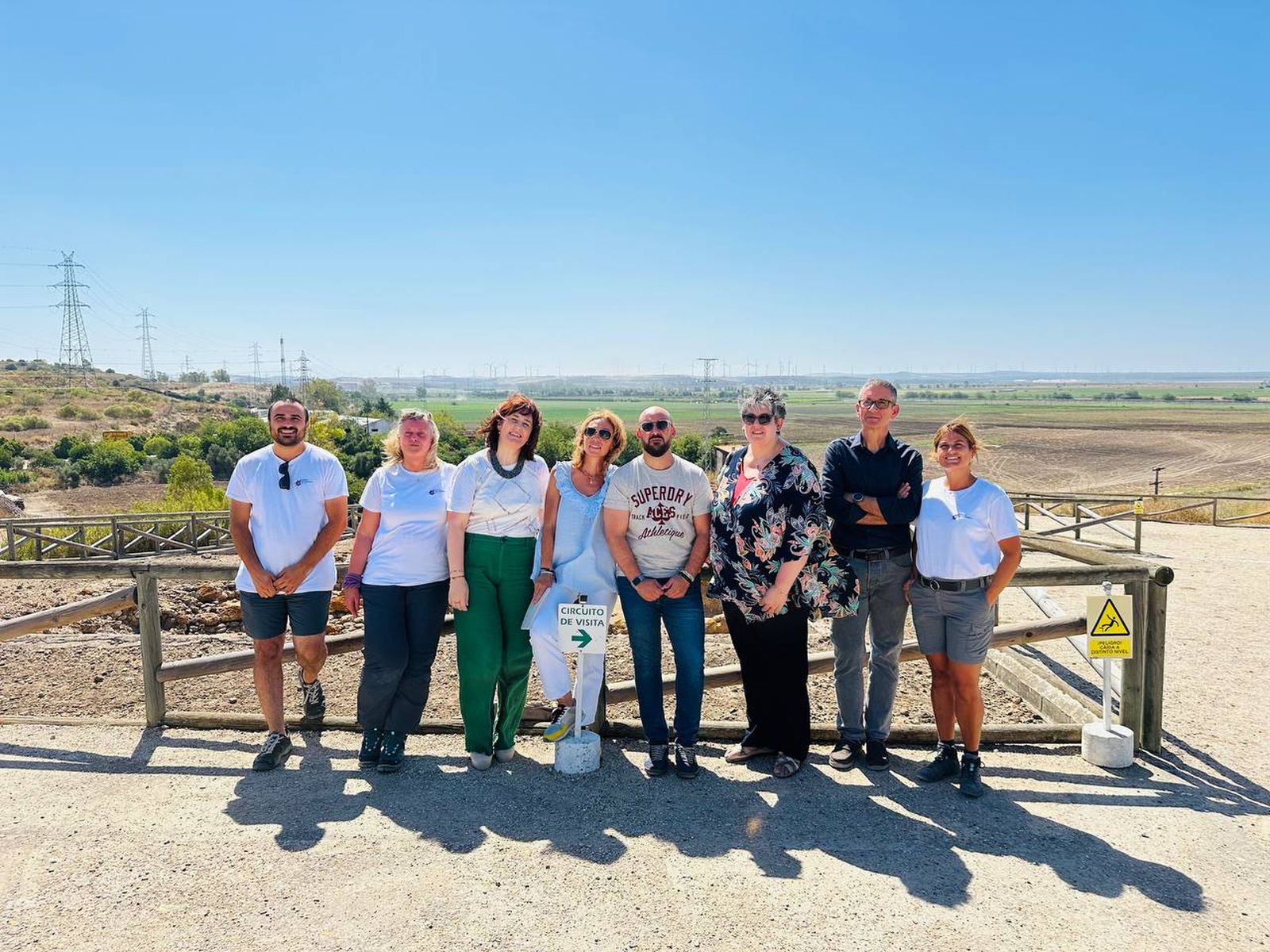 Una imagen de la visita al yacimiento.