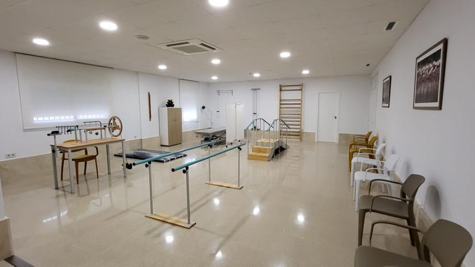 La sala de fisioterapia.