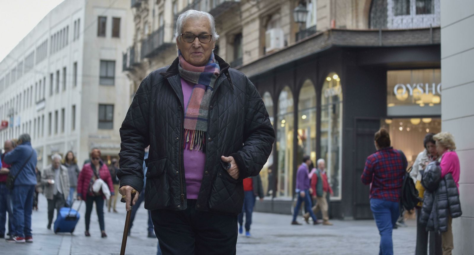 Finito de Triana en la calle Tetuán, antes de la entrevista.