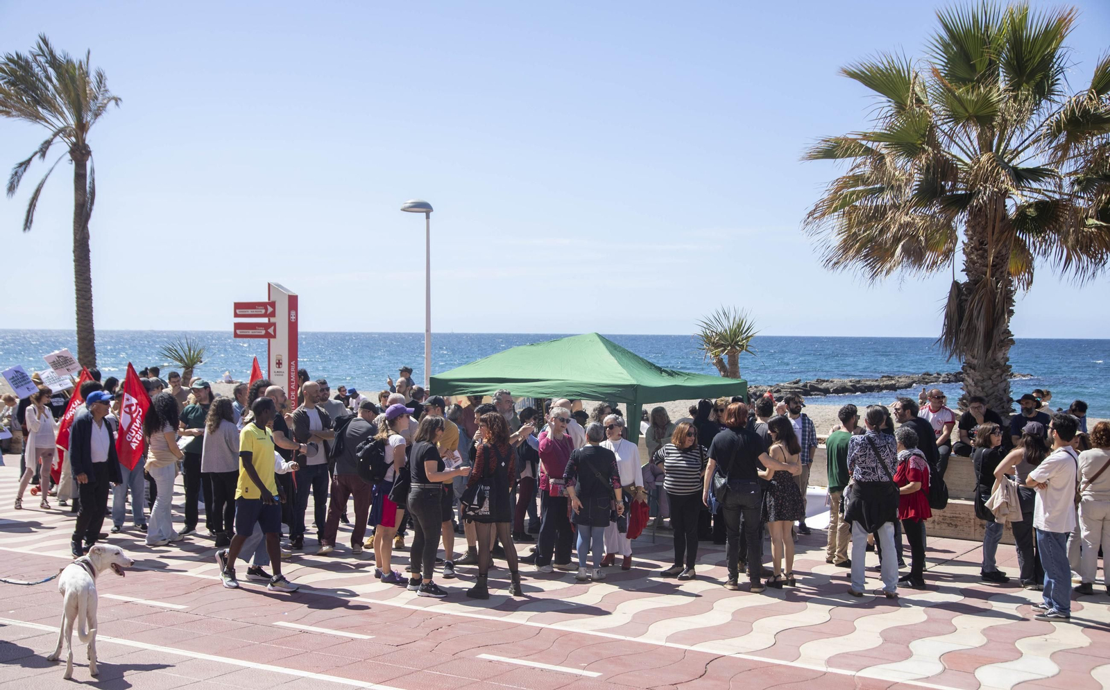 Imágenes de la manifestación en contra del negocio de la vivienda en Almería