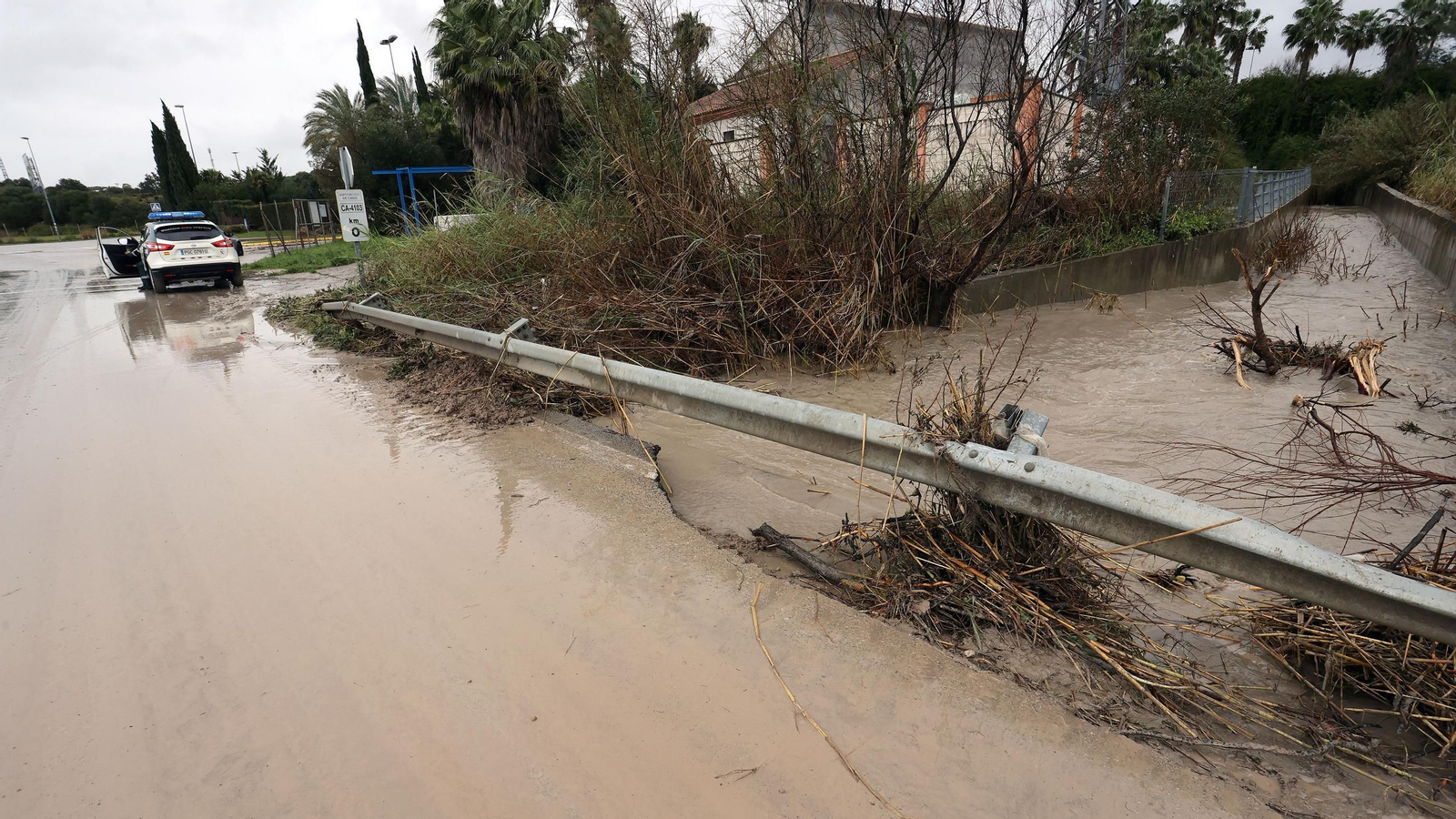 Imágenes del temporal de viento y lluvia en Jerez