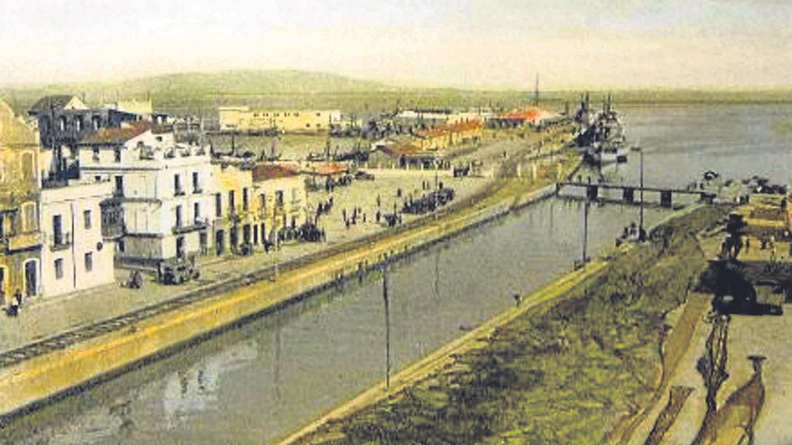 Antigua desembocadura del río de la Miel.