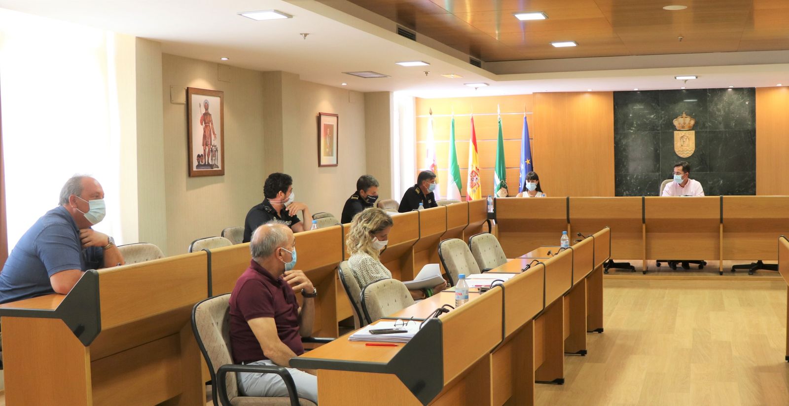 Reunión del Ayuntamiento de El Ejido para medidas preventivas frente a la COVID-19