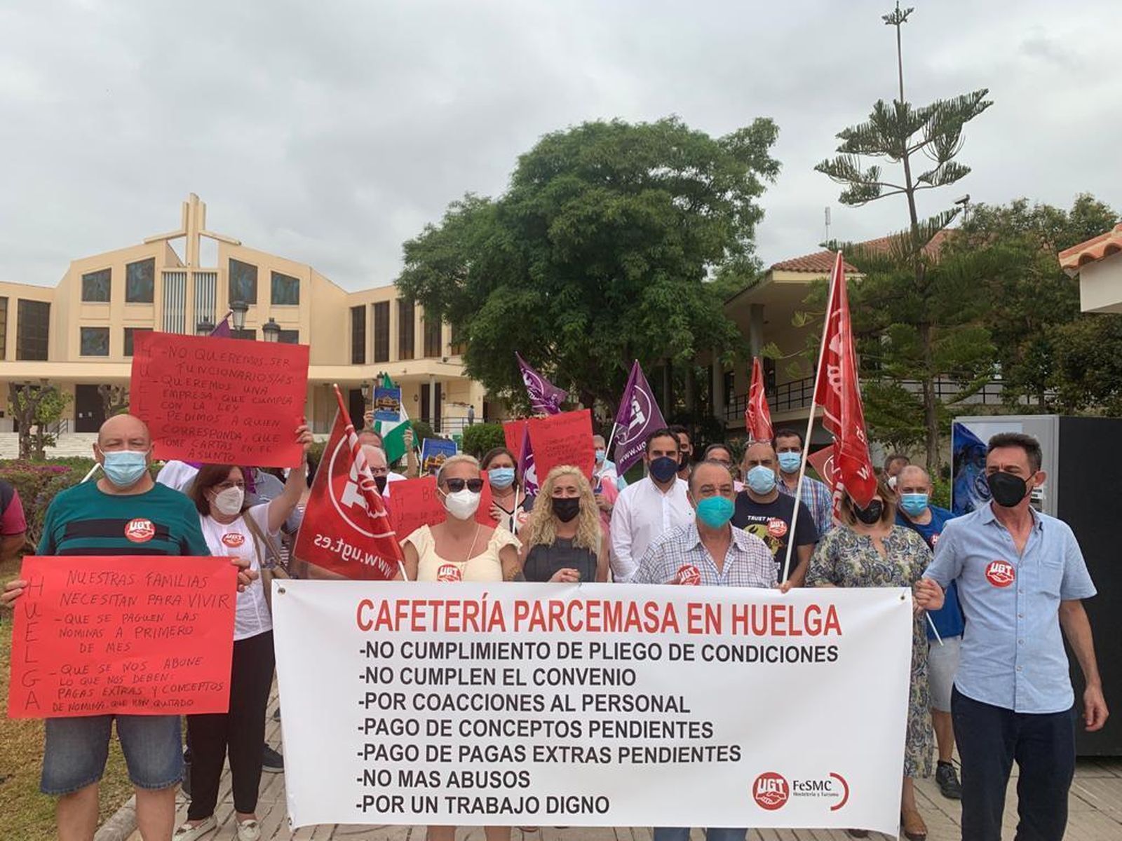 La protesta de los trabajadores de Parcemasa.