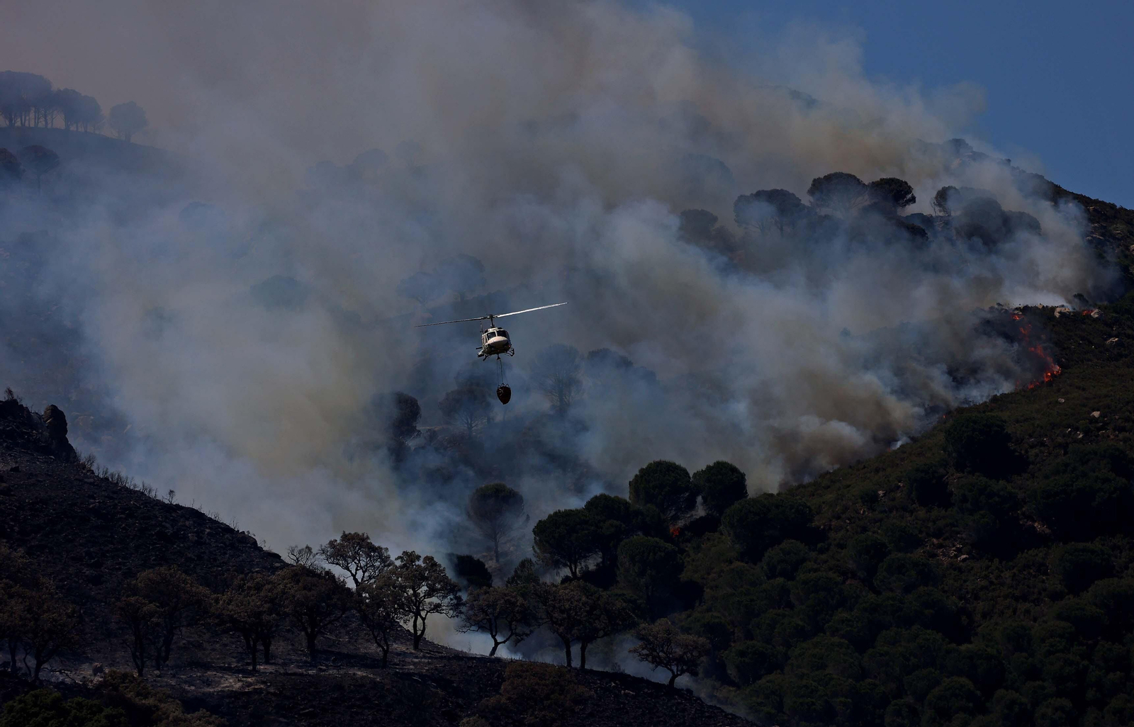 Imágenes del incendio de monte La Peña en Tarifa Imágenes del incendio de monte La Peña en Tarifa