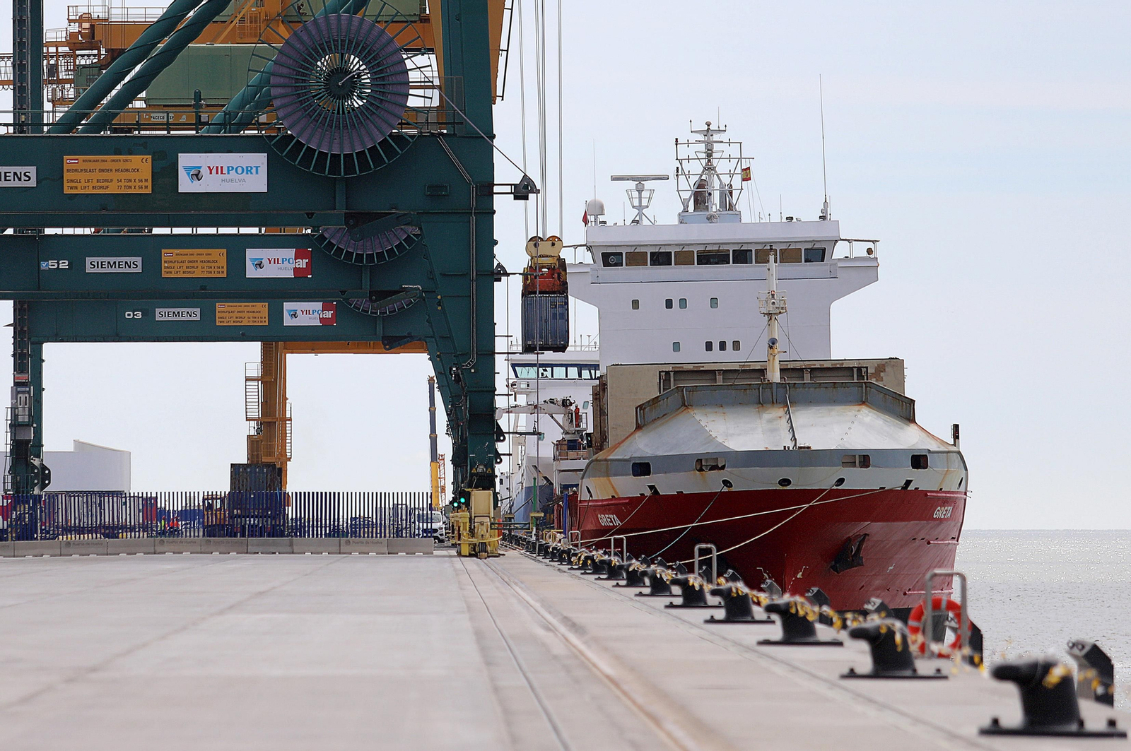 Imágenes de la inauguración de la ampliación norte del Muelle Sur del Puerto de Huelva