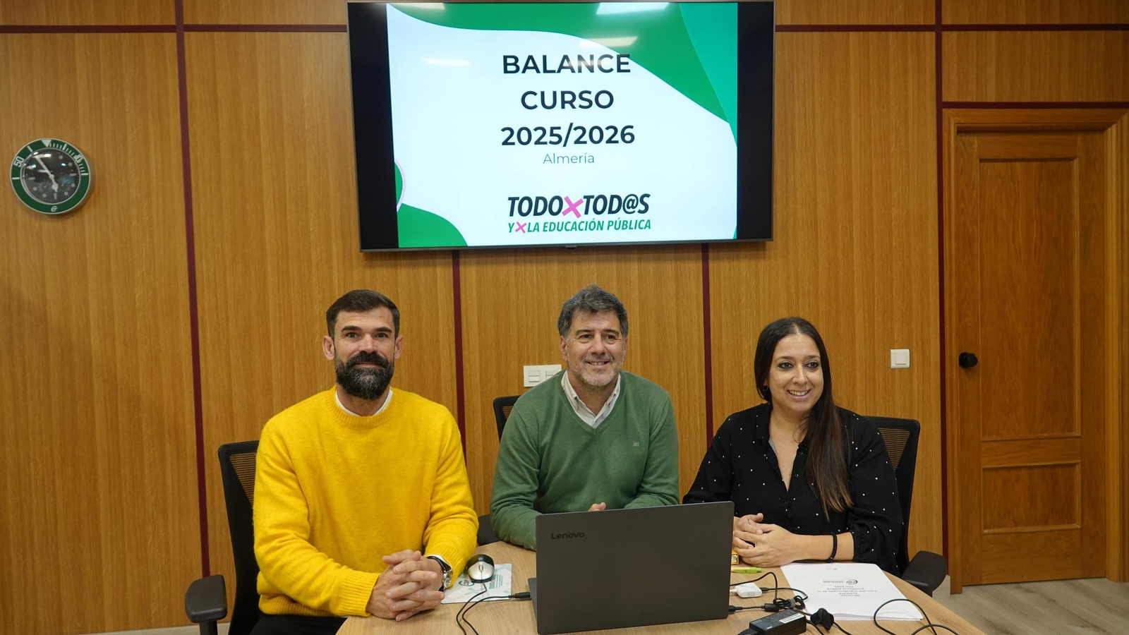 Responsables del Sector Educación de CSIF durante la presentación del informe