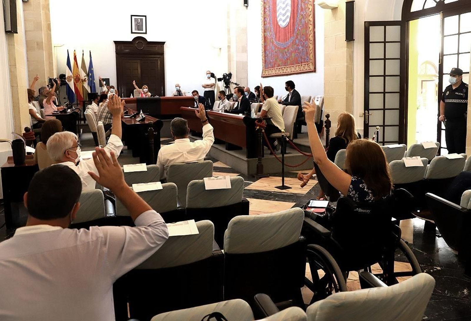 Una imagen del pleno del pasado 14 de septiembre en el que se aprobó el Presupuesto del Ayuntamiento.