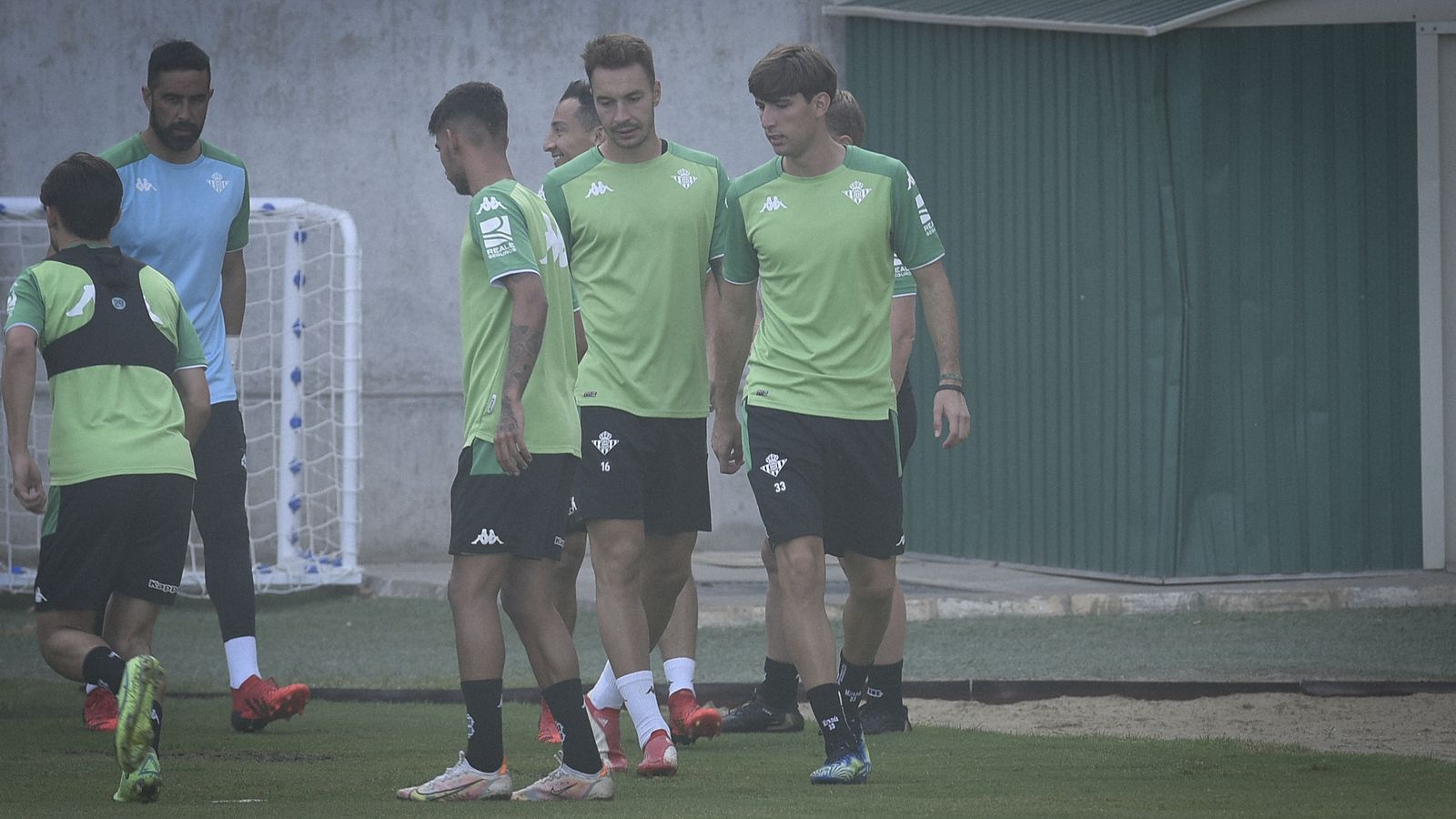 Loren, en un momento del entrenamiento de ayer.