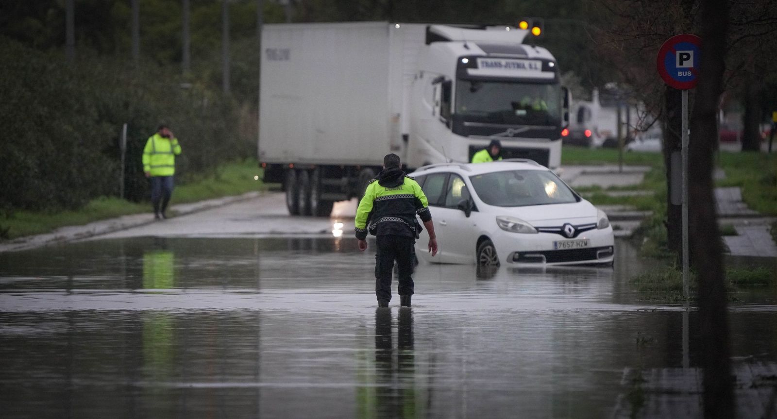 Tromba de agua esta semana en Jerez.