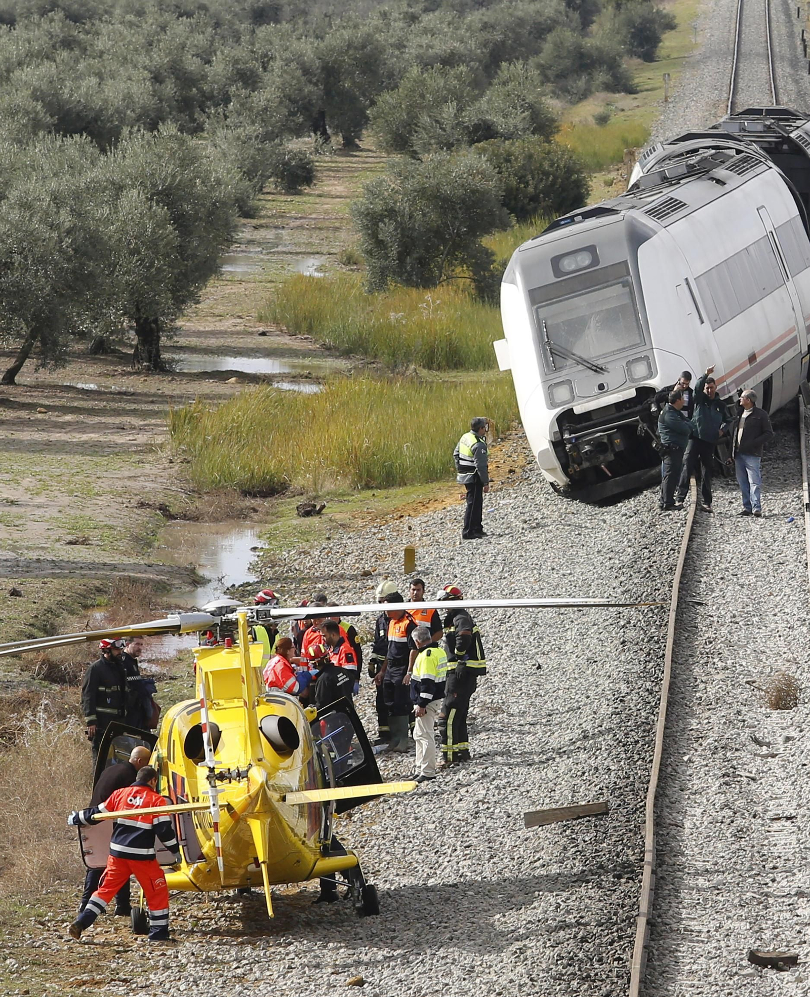 Las imágenes del descarrilamiento del tren en Arahal