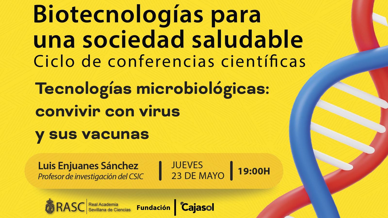 El cartel que anuncia la conferencia.