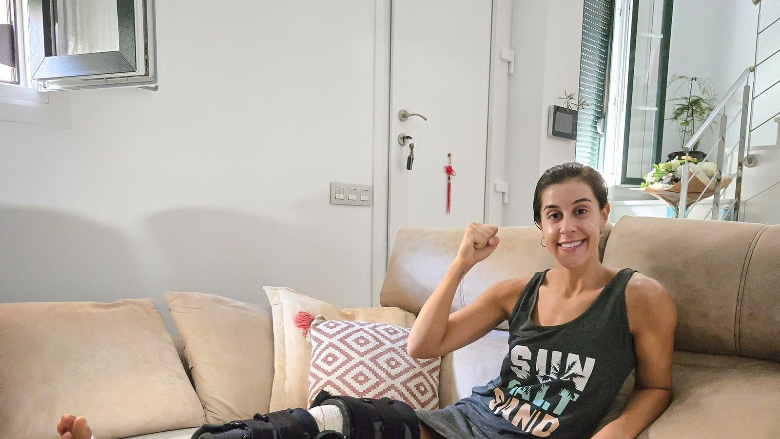 Carolina Marín inicia la fase de recuperación. Carolina Marín inicia la fase de recuperación.