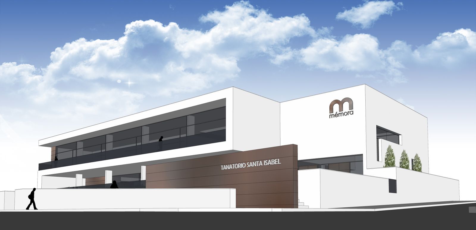 Recreación virtual del proyecto del nuevo tanatorio diseñado por el estudio de arquitectura Pérez de Eulate.