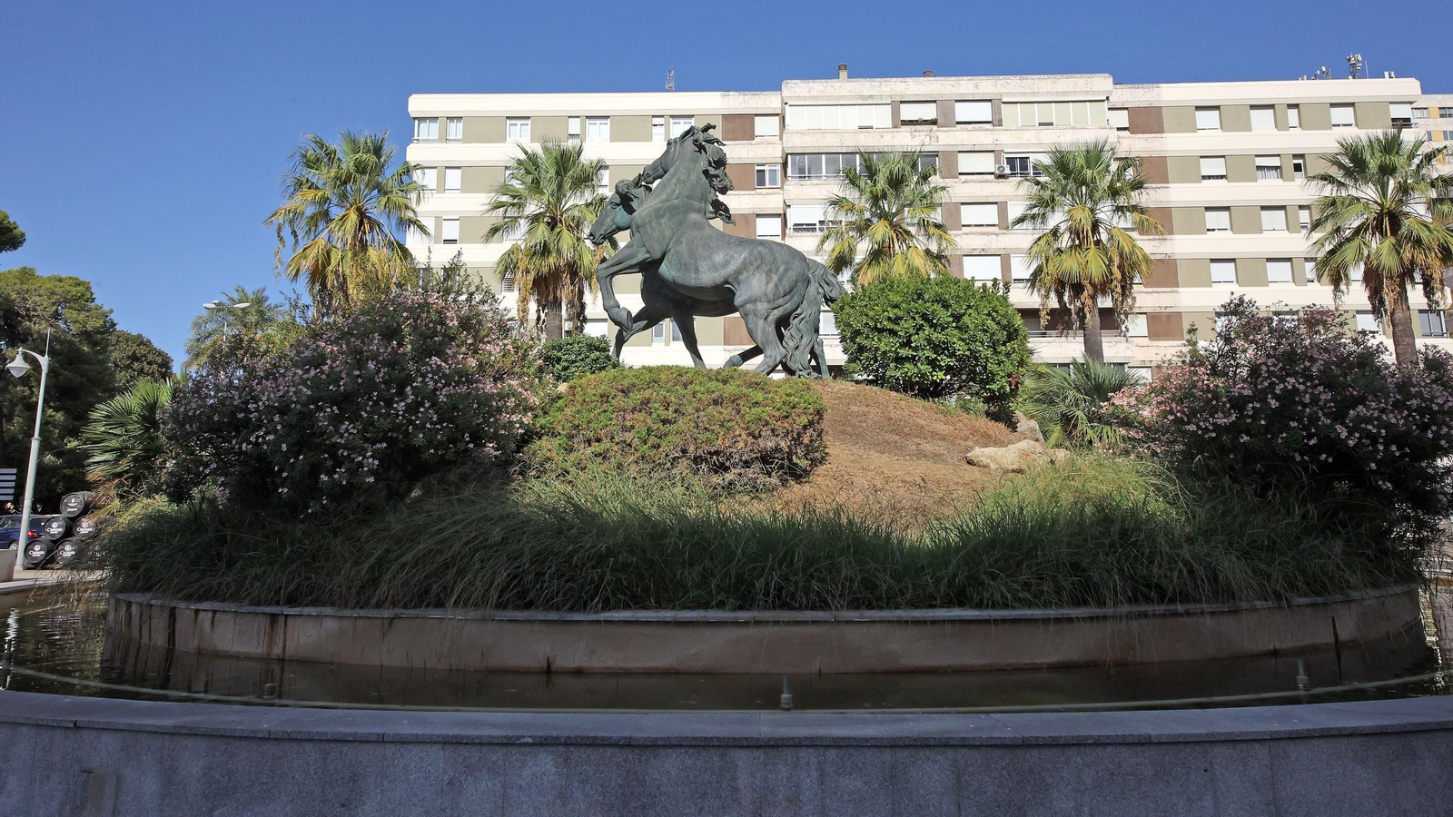 Así está la Plaza del Caballo, que va a ser adecentada por el Ayuntamiento de Jerez