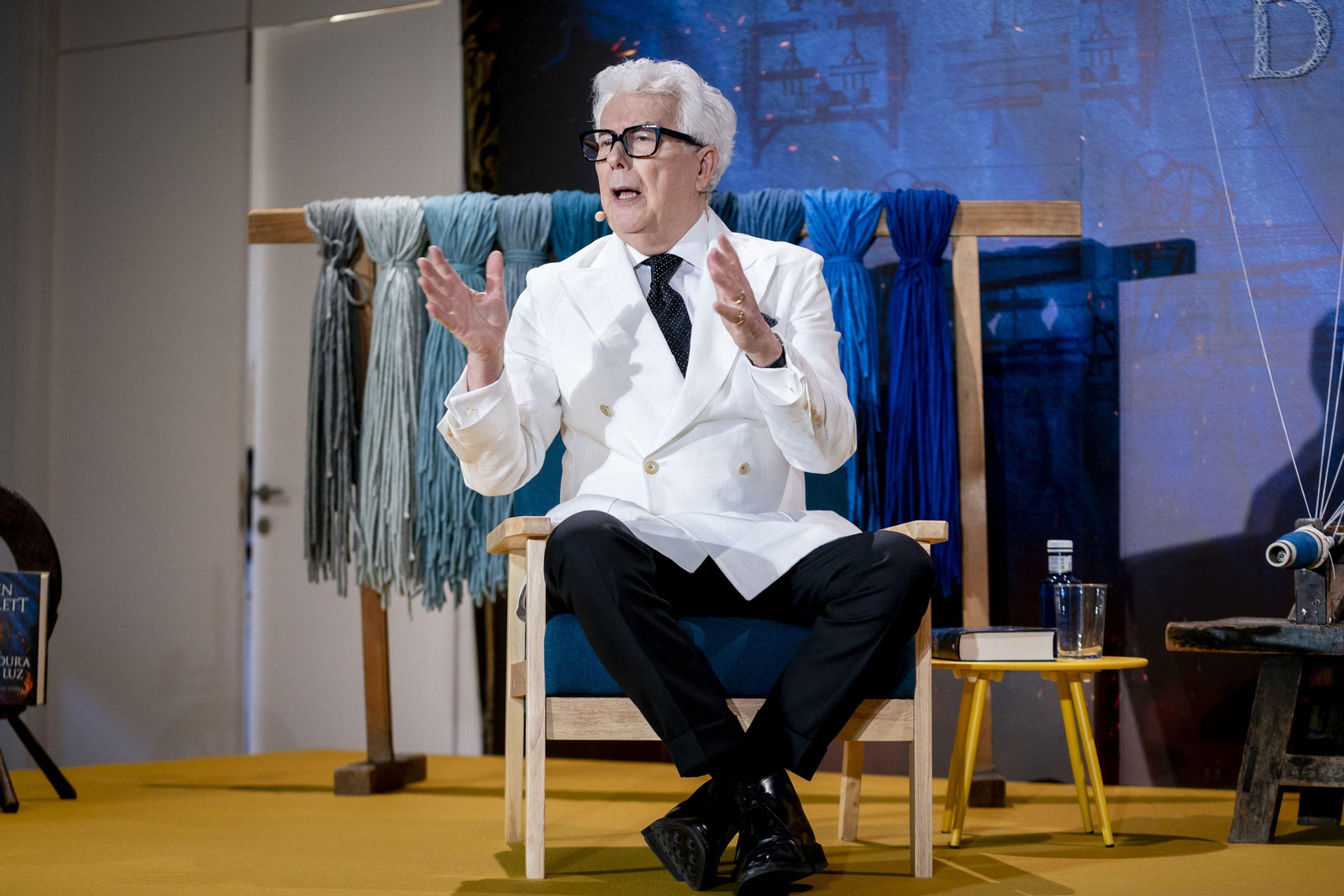 El escritor Ken Follet durante la presentación de su nueva novela.