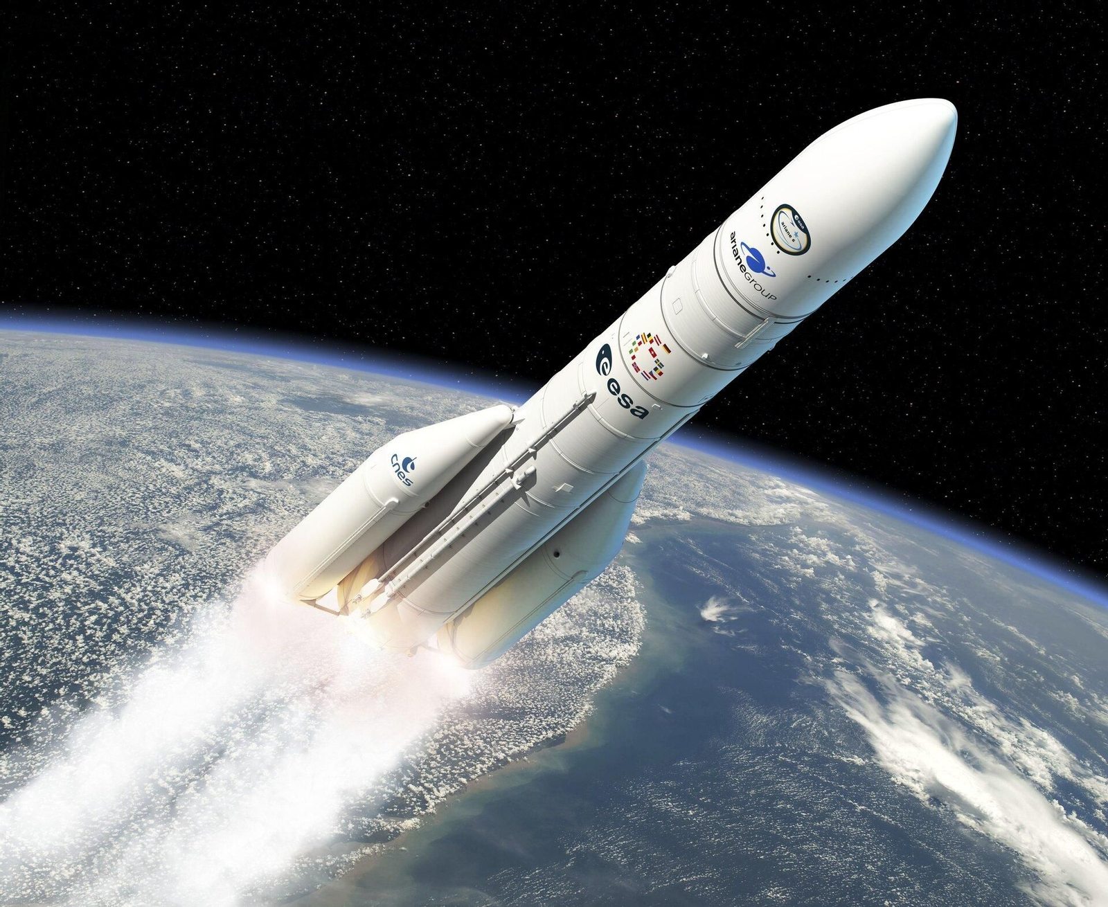 El cohete Ariane 6, desarrollado por la ESA El cohete Ariane 6, desarrollado por la ESA