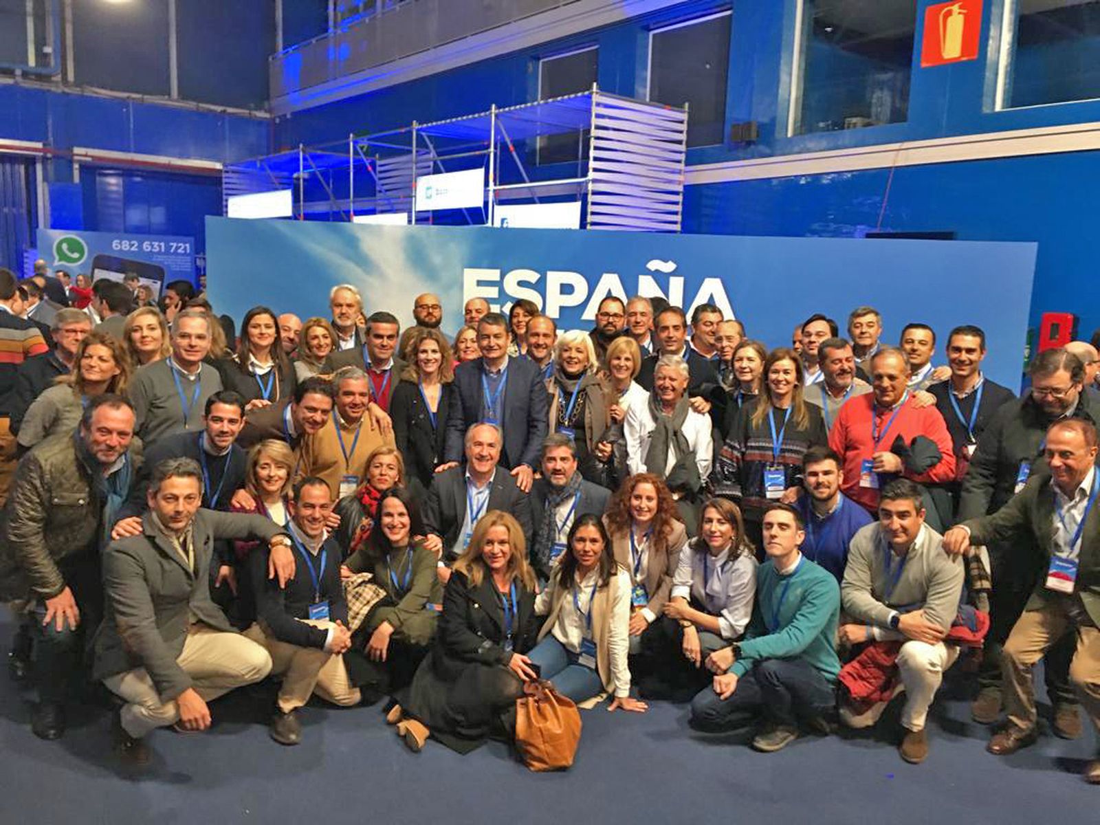 Dirigentes del PP de Cádiz, entre los que hay varios alcaldables, en la última convención nacional del partido.