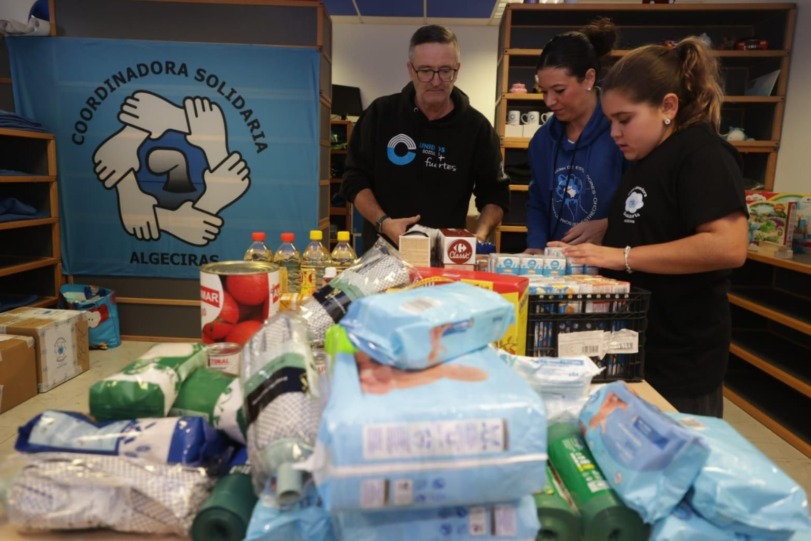 La recogida organizada por Coordinadora Solidaria La recogida organizada por Coordinadora Solidaria