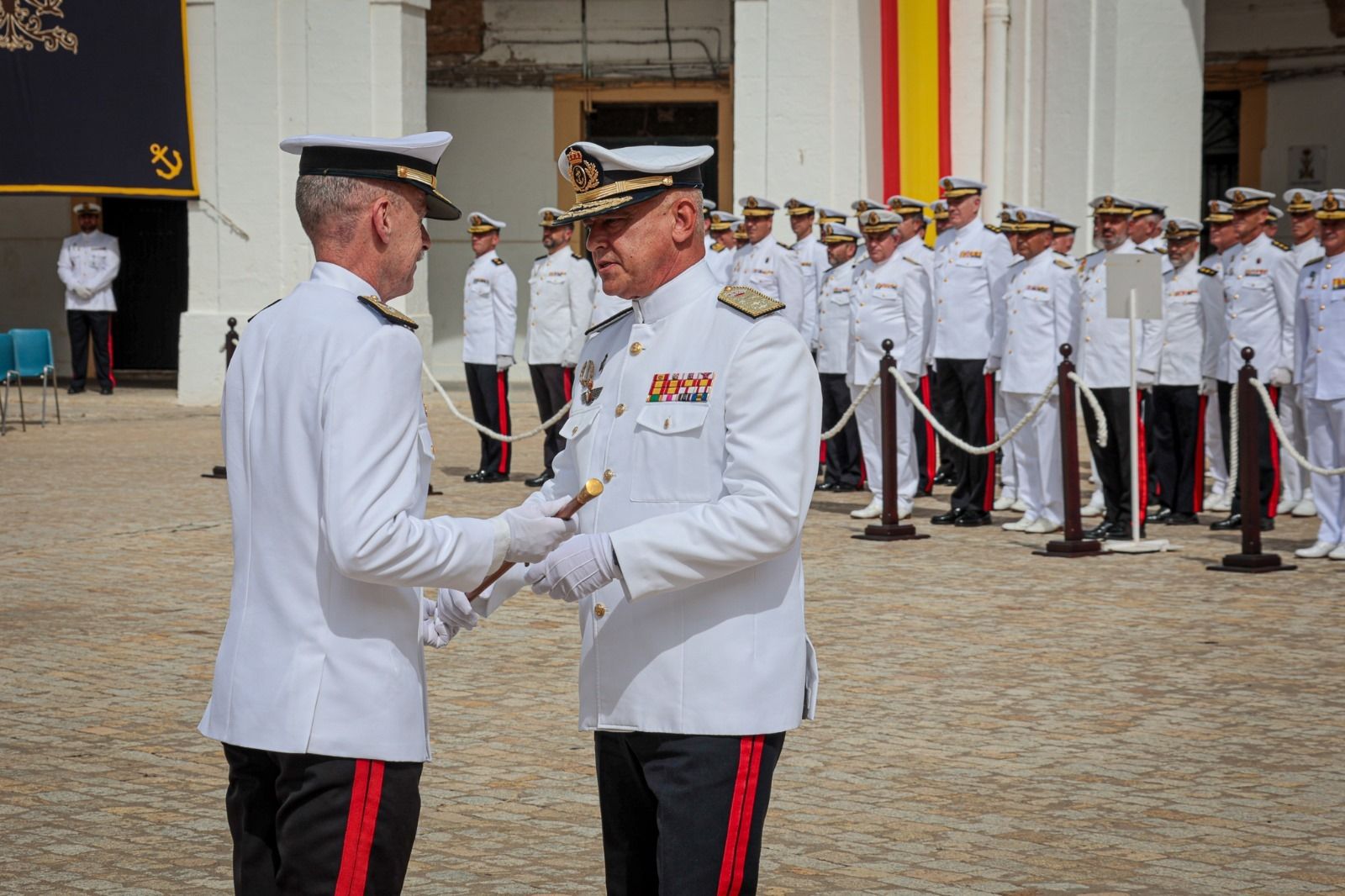 Un momento del acto de toma de posesión de José María Sanz Alisedo como General Comandante del Tercio de Armada.
