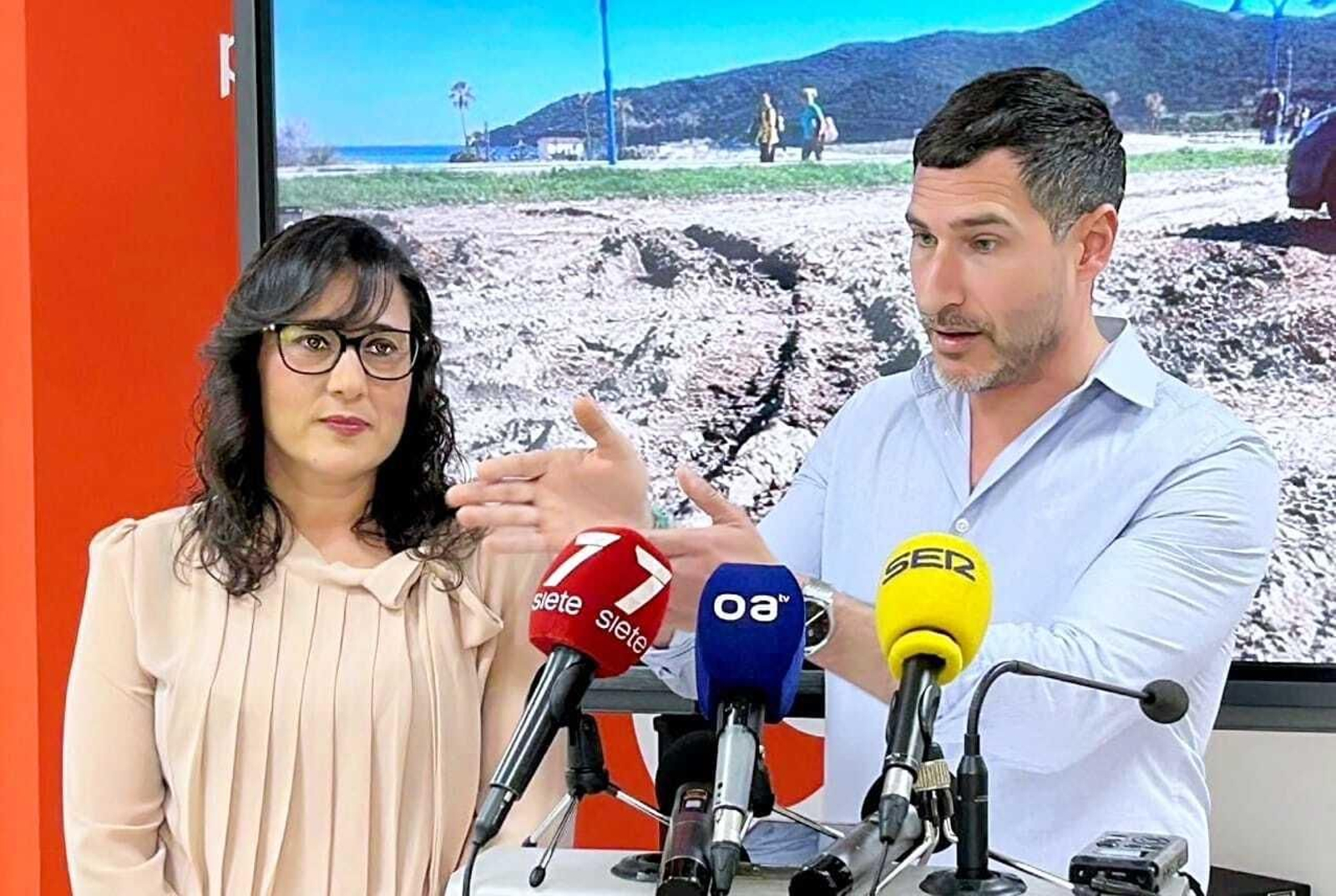 Rocío Arrabal y Fran Fernández, durante una rueda de prensa.