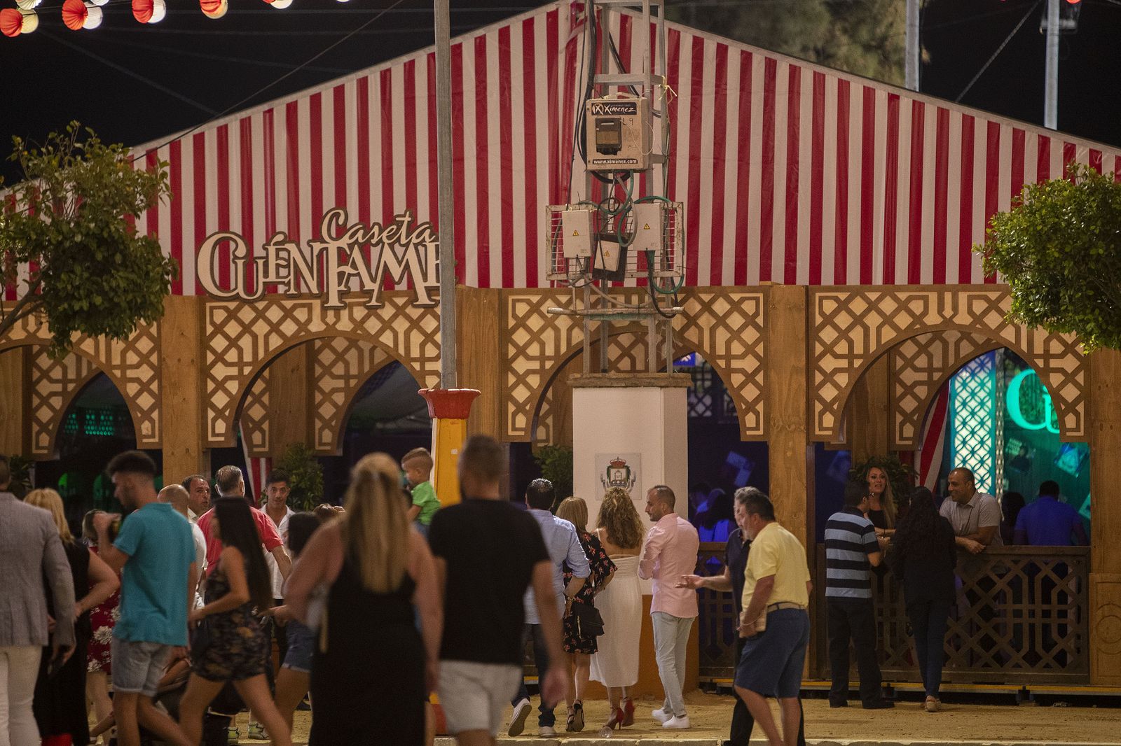 Imagen de la caseta de marcha Cuéntame, del sábado por la noche.
