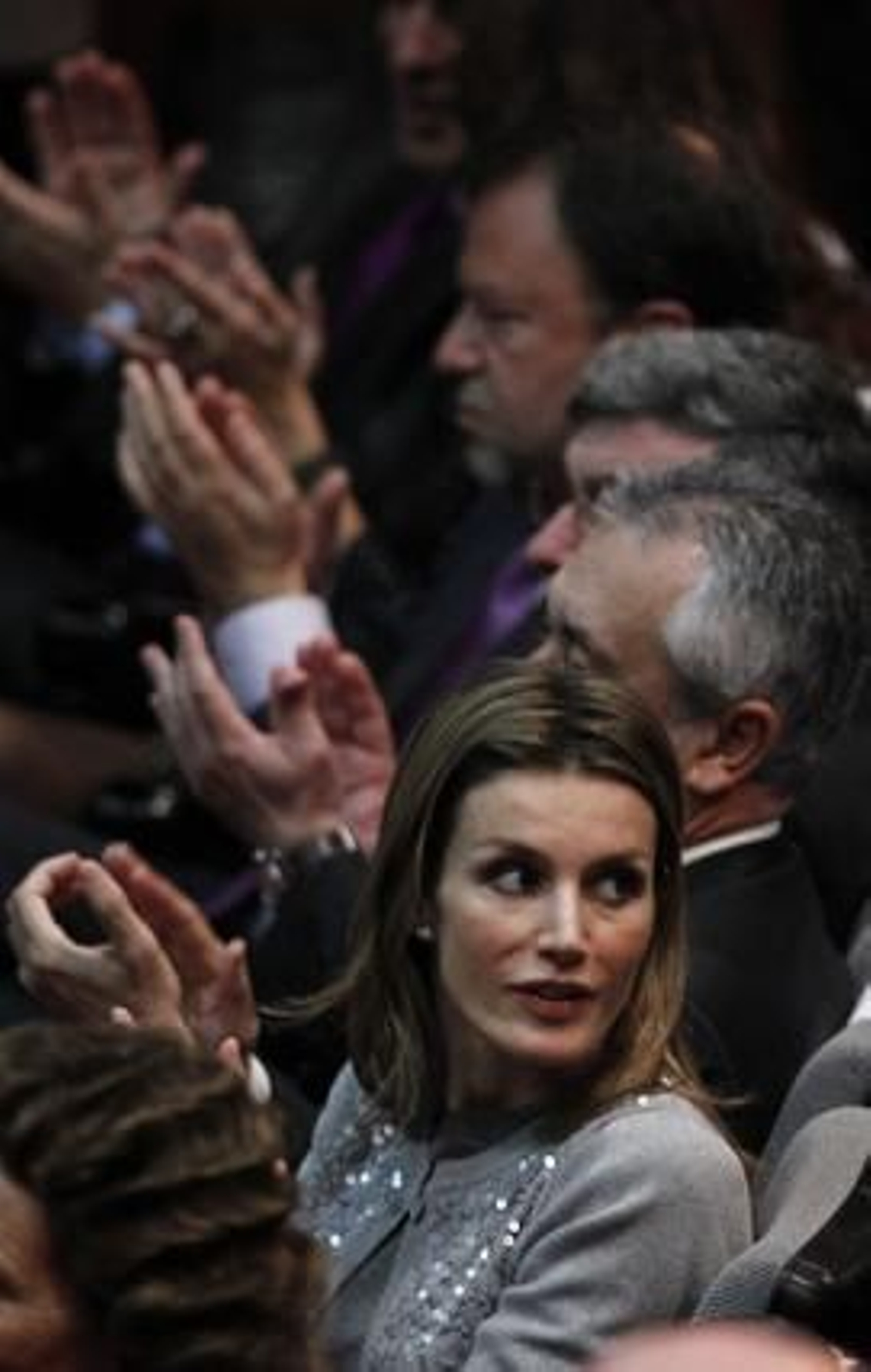 Doña Letizia en un momento de una de las ponencias con motivo del Día Internacional de los Niños con Cáncer.

Foto: Antonio Pizarro
