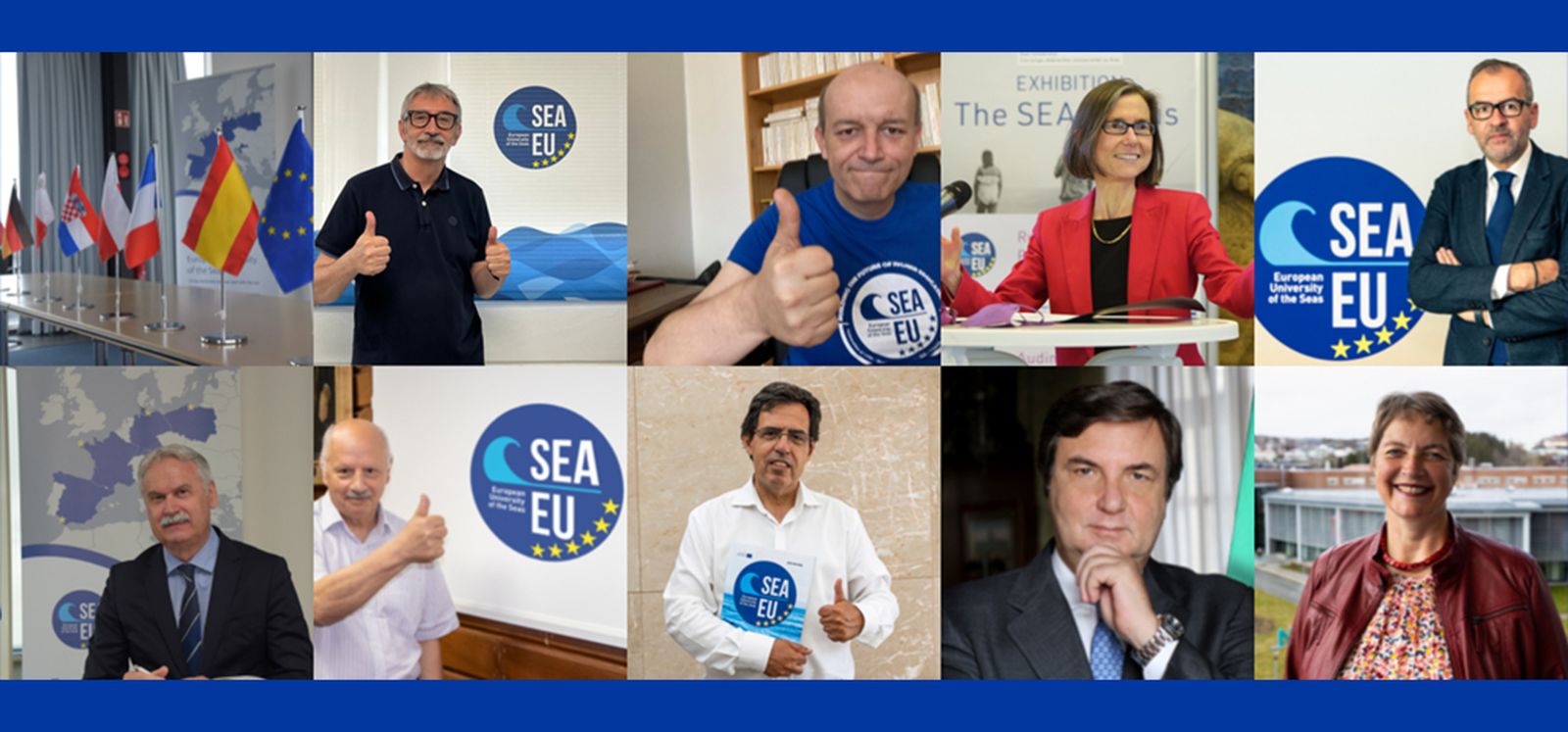 Representantes de las nueve universidades europeas que componen la alianza académica SEA-EU.