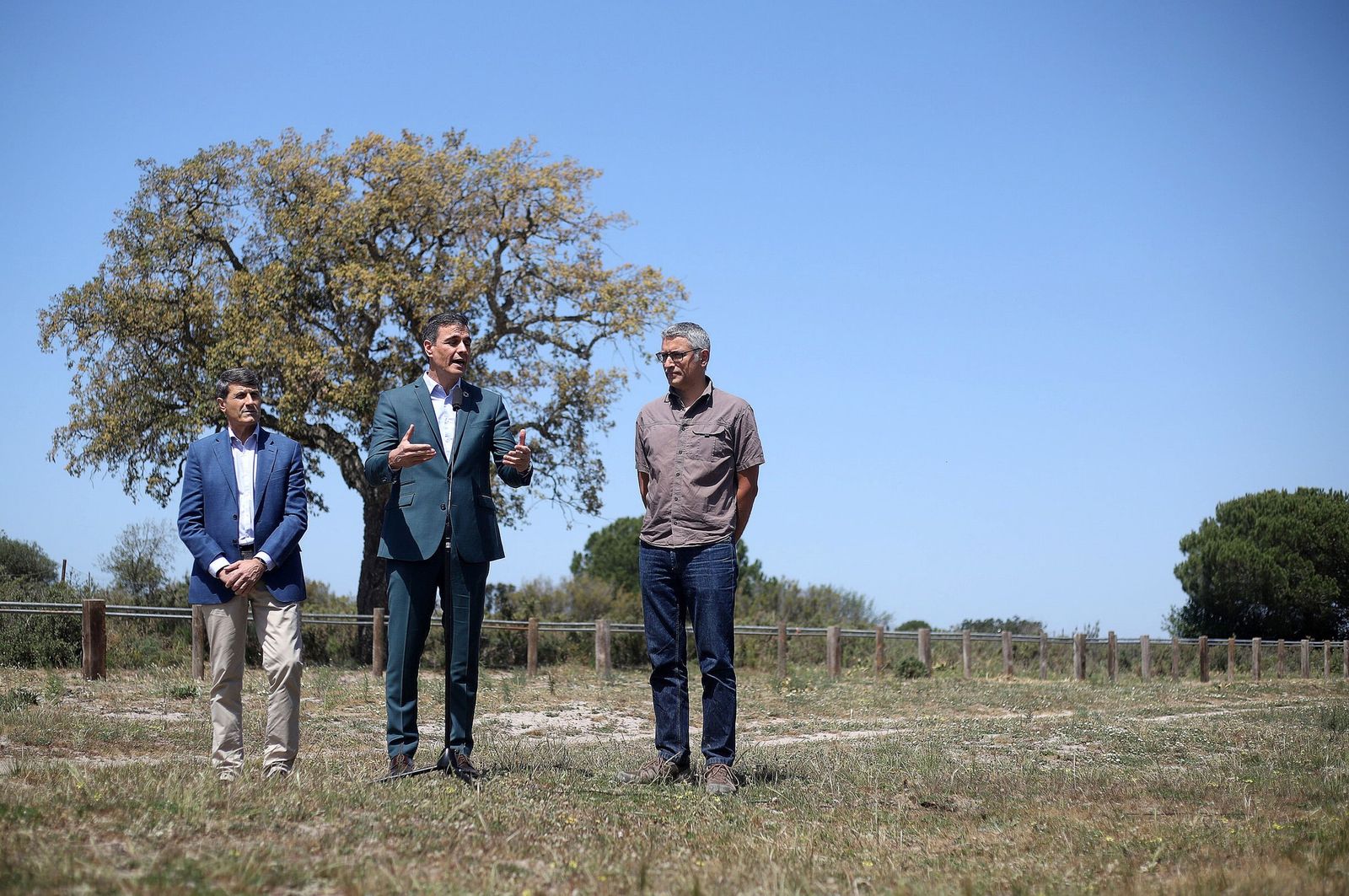Pedro Sánchez, este jueves en Doñana.