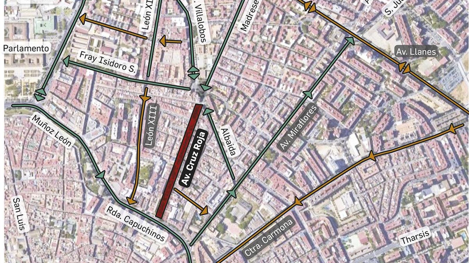 Los cambios de tráfico en la Macarena y Norte