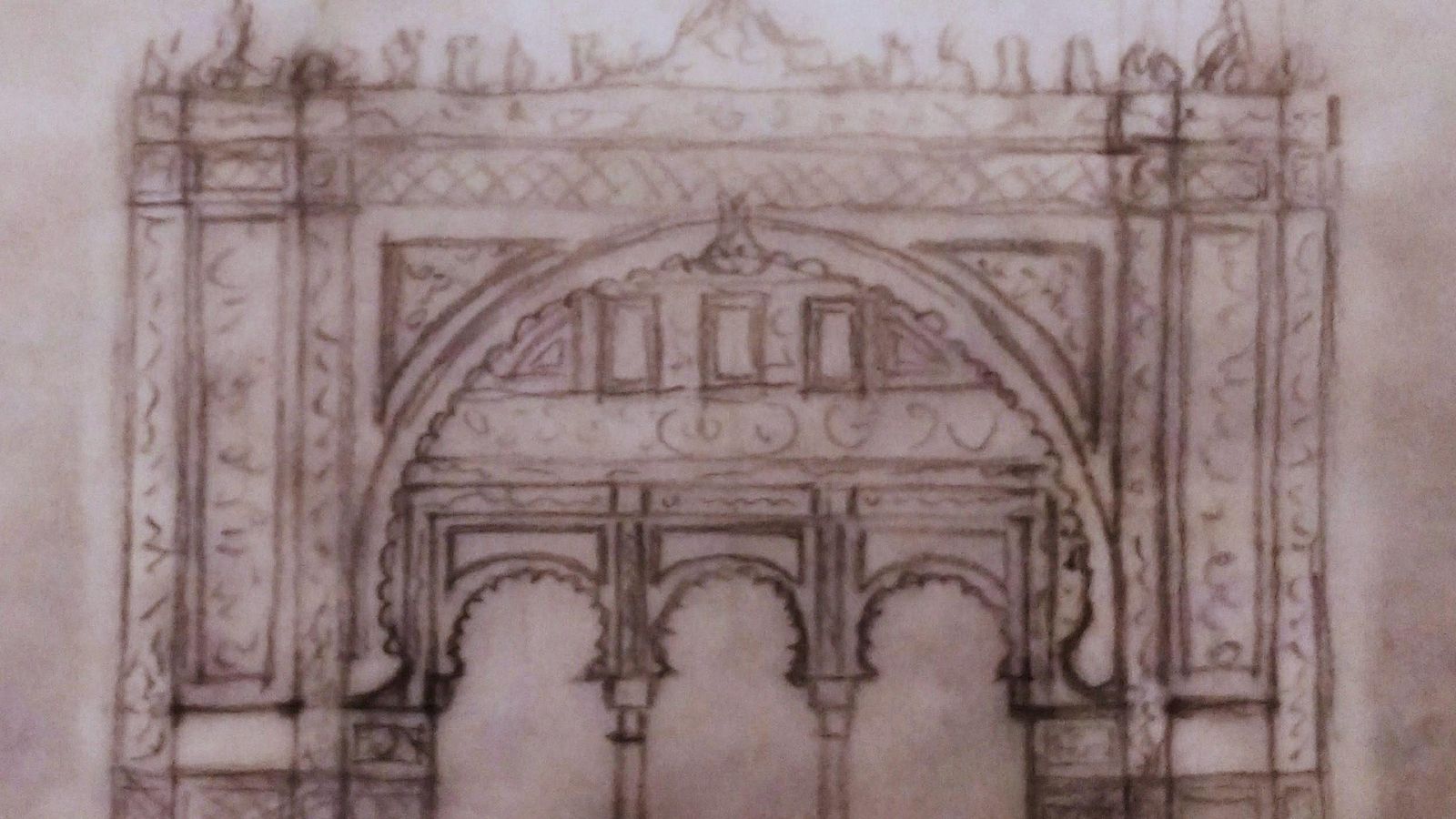 Boceto inicial de la Portada de la Feria