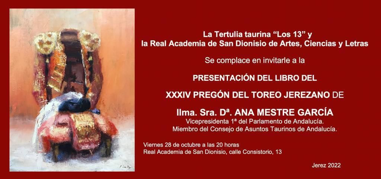 'XXXIV Pregón del toreo jerezano'